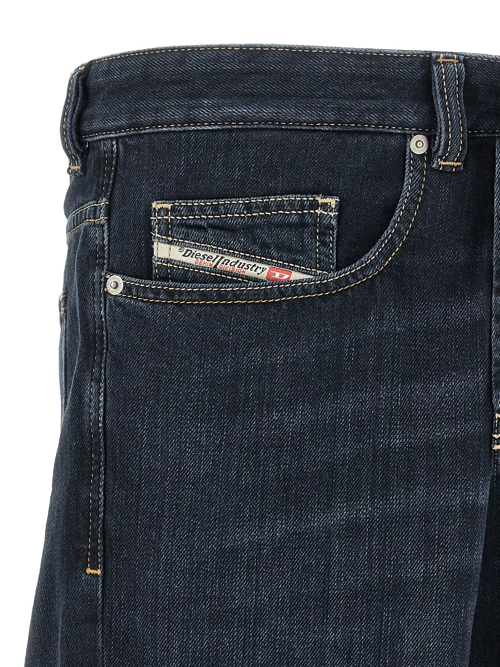 Diesel Blue Cotton Relaxed Fit Men's Jeans