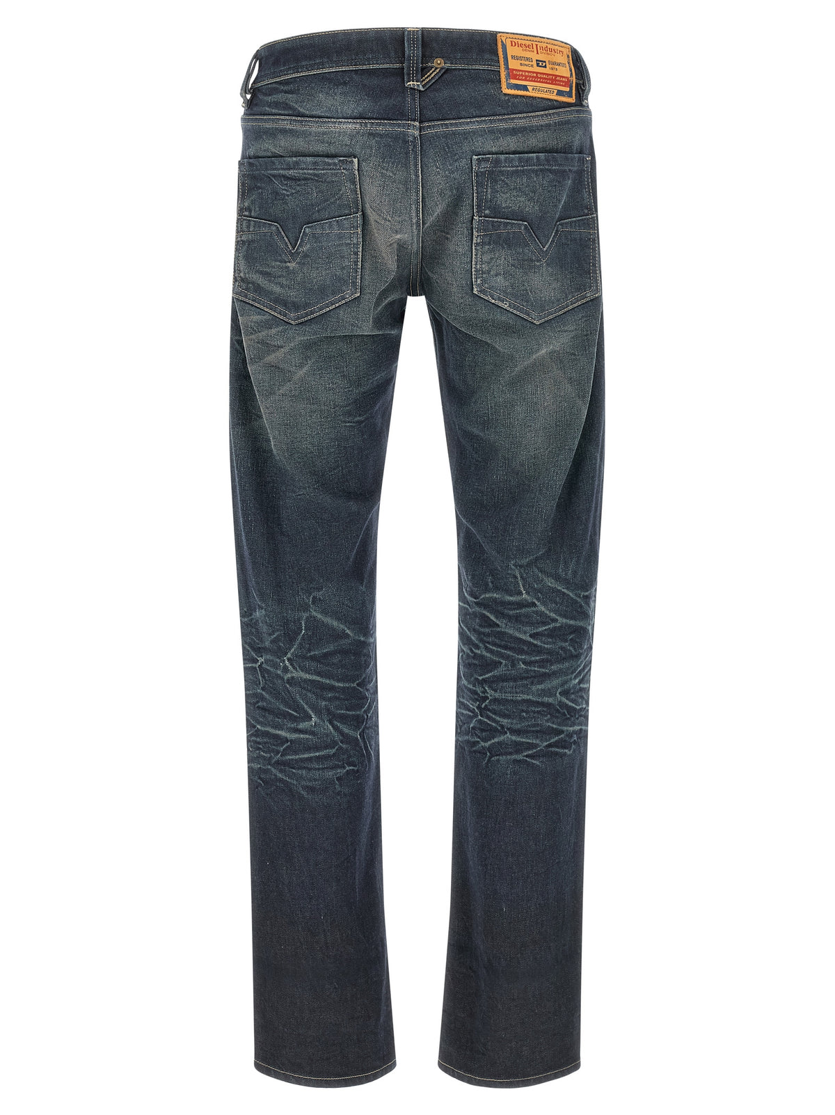 Diesel Blue Cotton Straight-Leg Men's Jeans