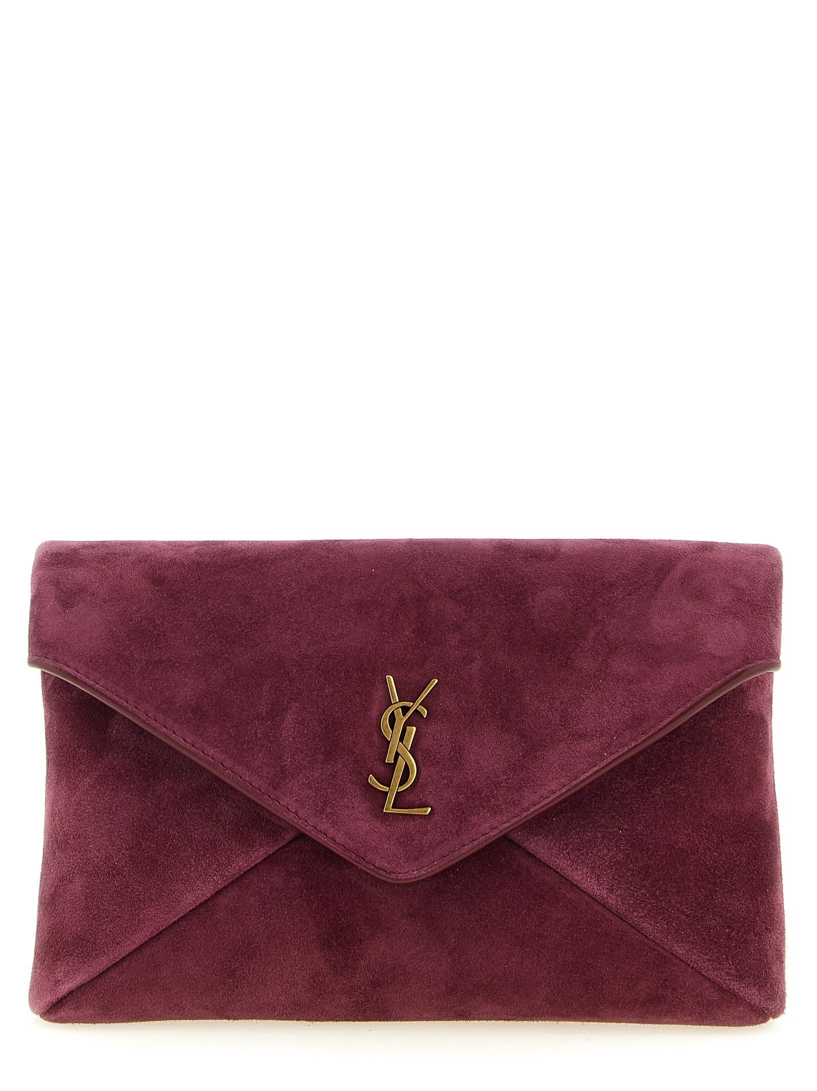 Saint Laurent Bordeaux Calfskin Crossbody Women's Bag