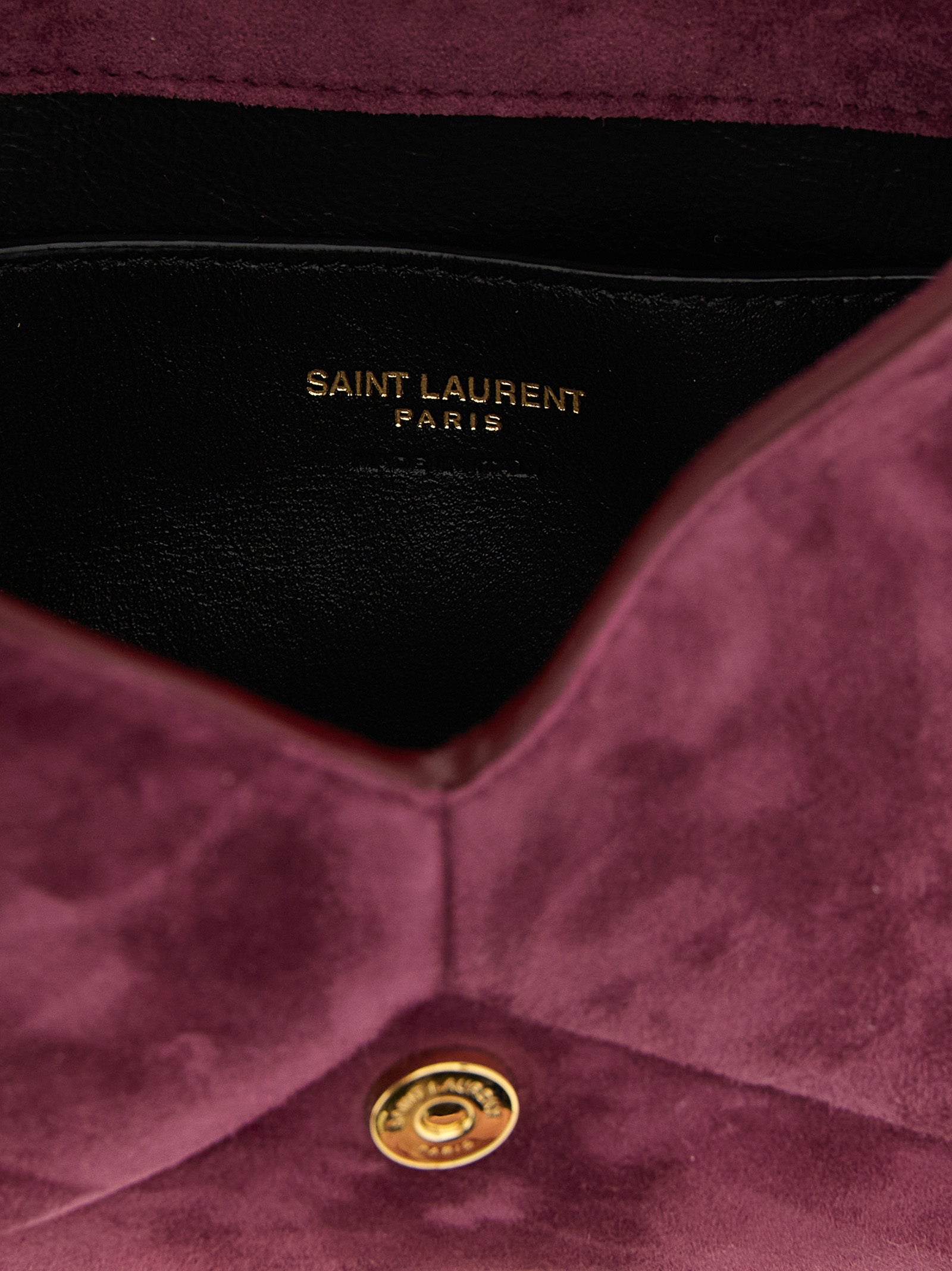 Saint Laurent Bordeaux Calfskin Crossbody Women's Bag