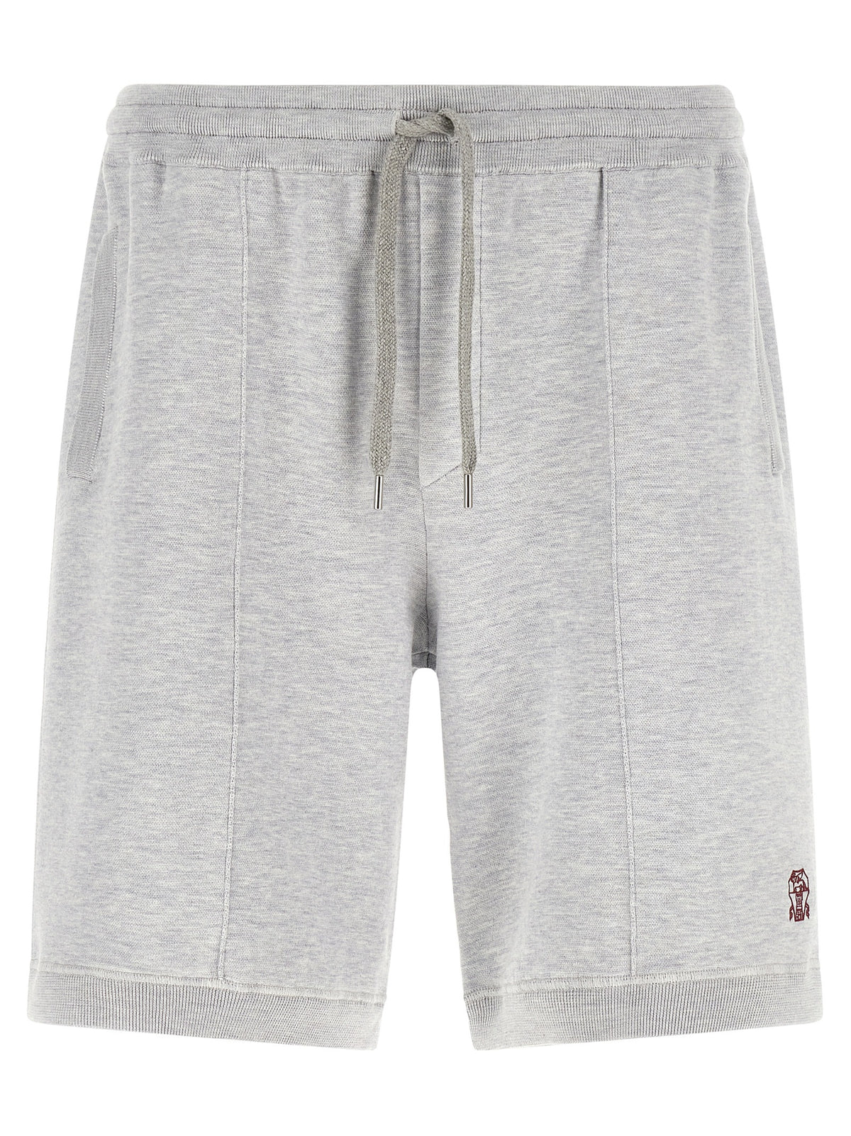 Brunello Cucinelli Gray Silk Bermuda Men's Shorts