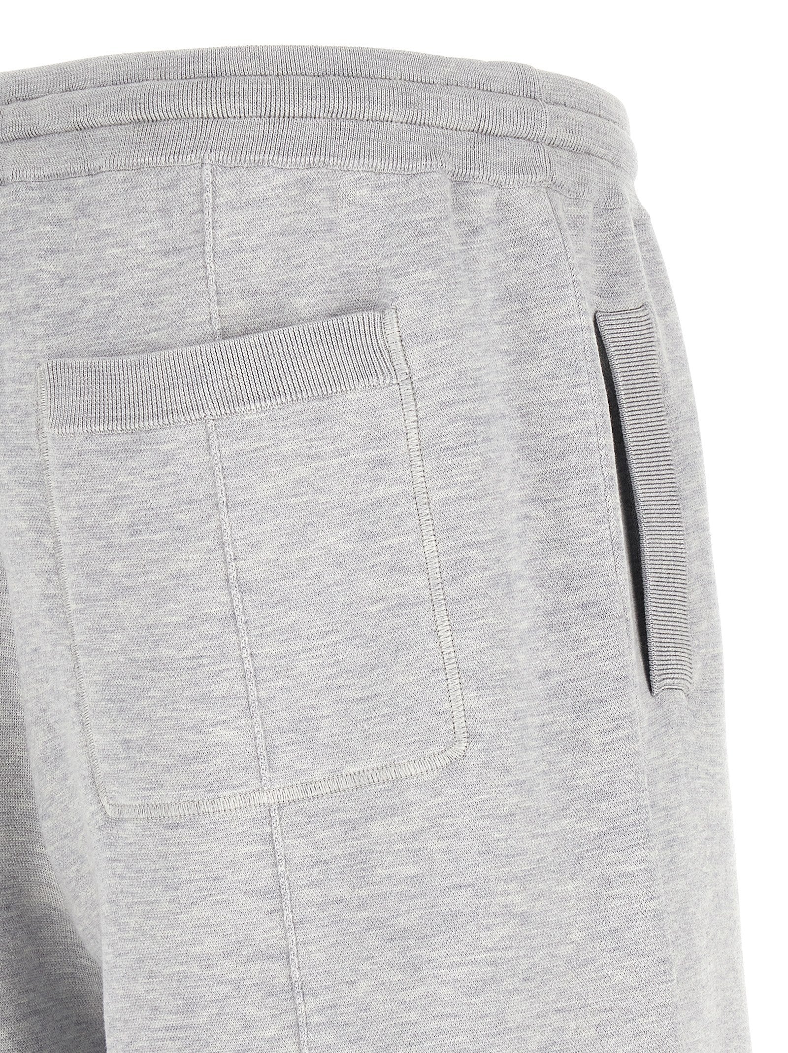 Brunello Cucinelli Gray Silk Bermuda Men's Shorts
