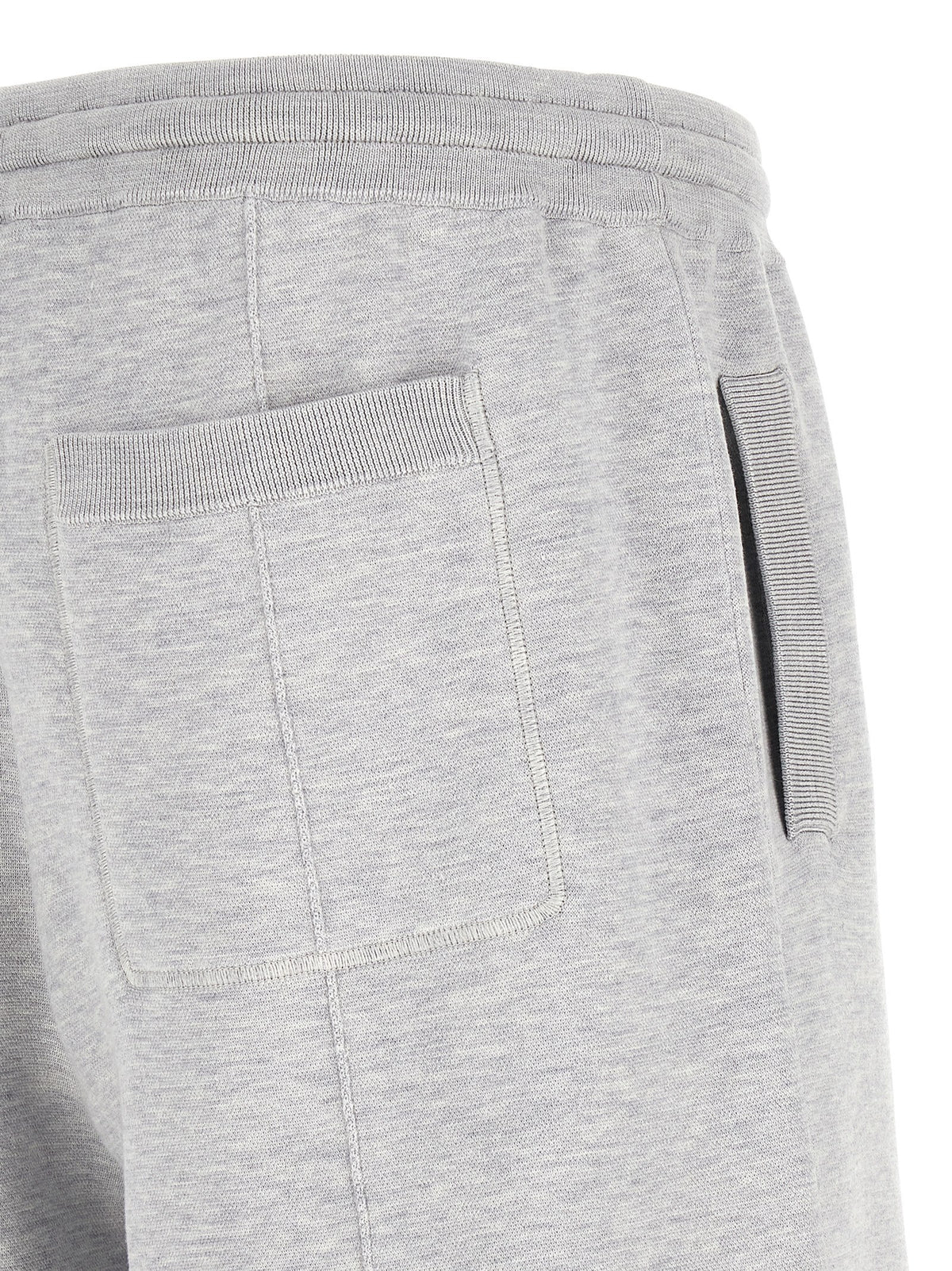 Brunello Cucinelli Gray Silk Bermuda Men's Shorts