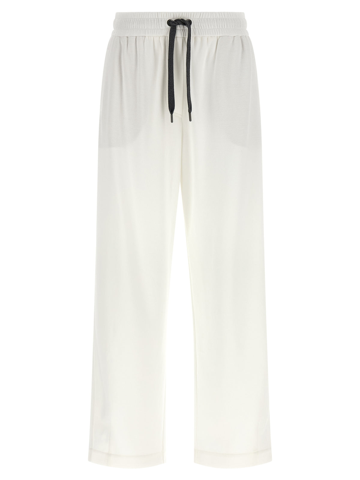 Brunello Cucinelli White Cotton Joggers (Workout Women's Pants)
