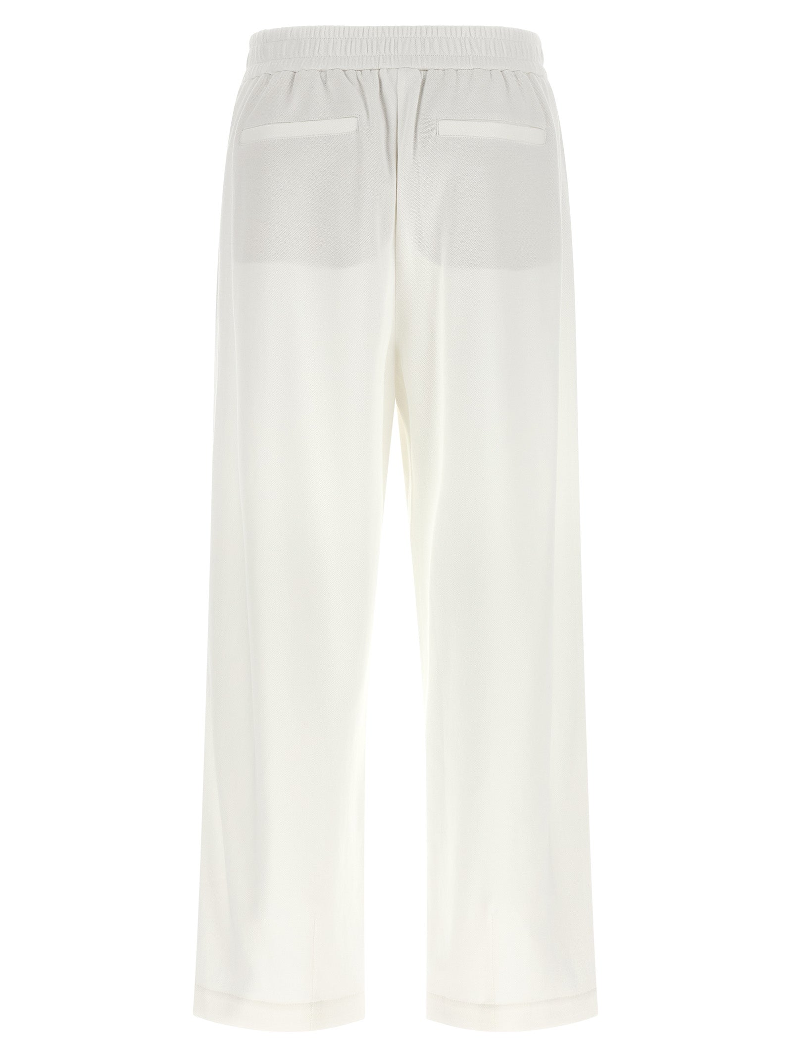 Brunello Cucinelli White Cotton Joggers (Workout Women's Pants)