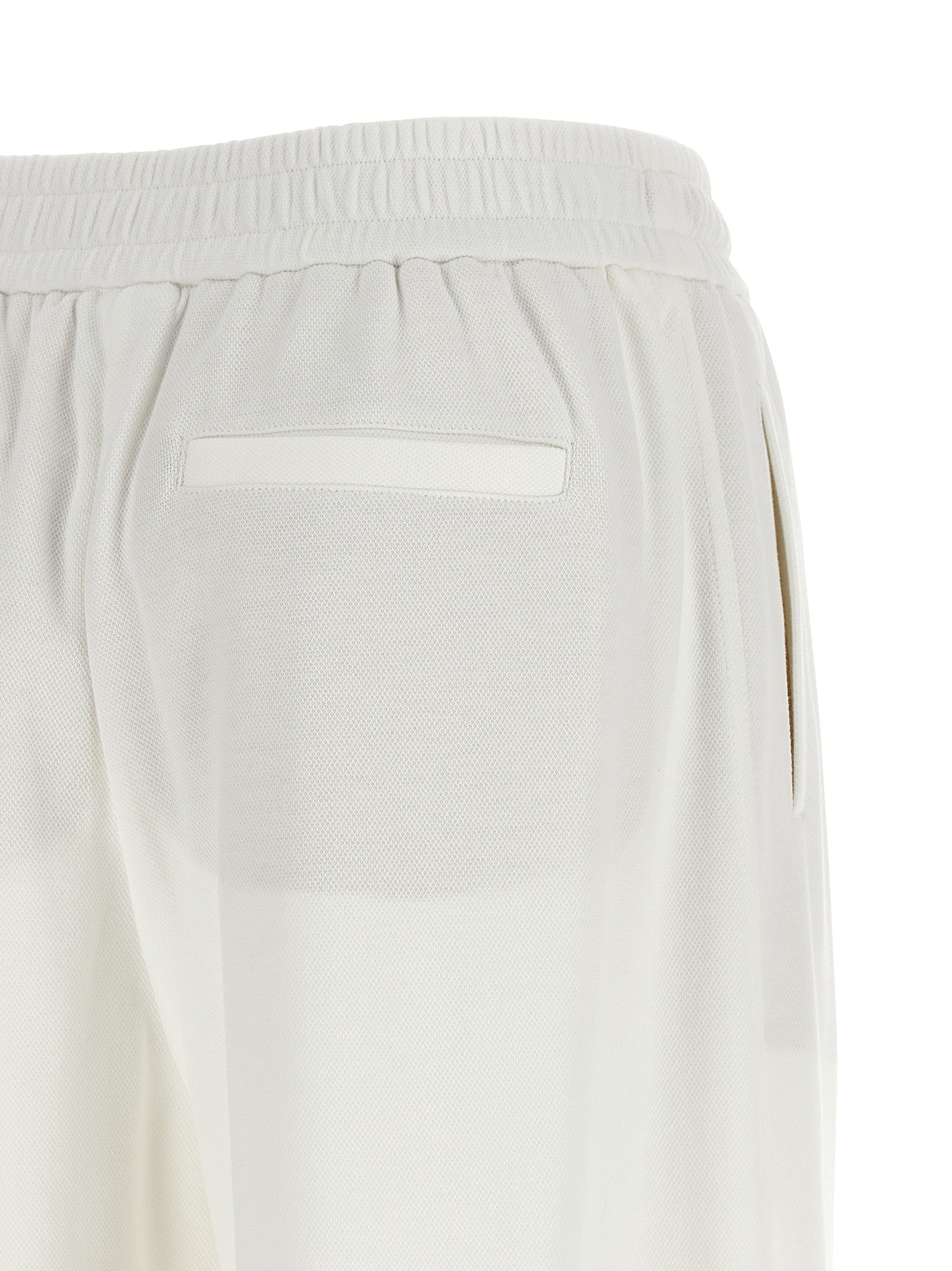 Brunello Cucinelli White Cotton Joggers (Workout Women's Pants)
