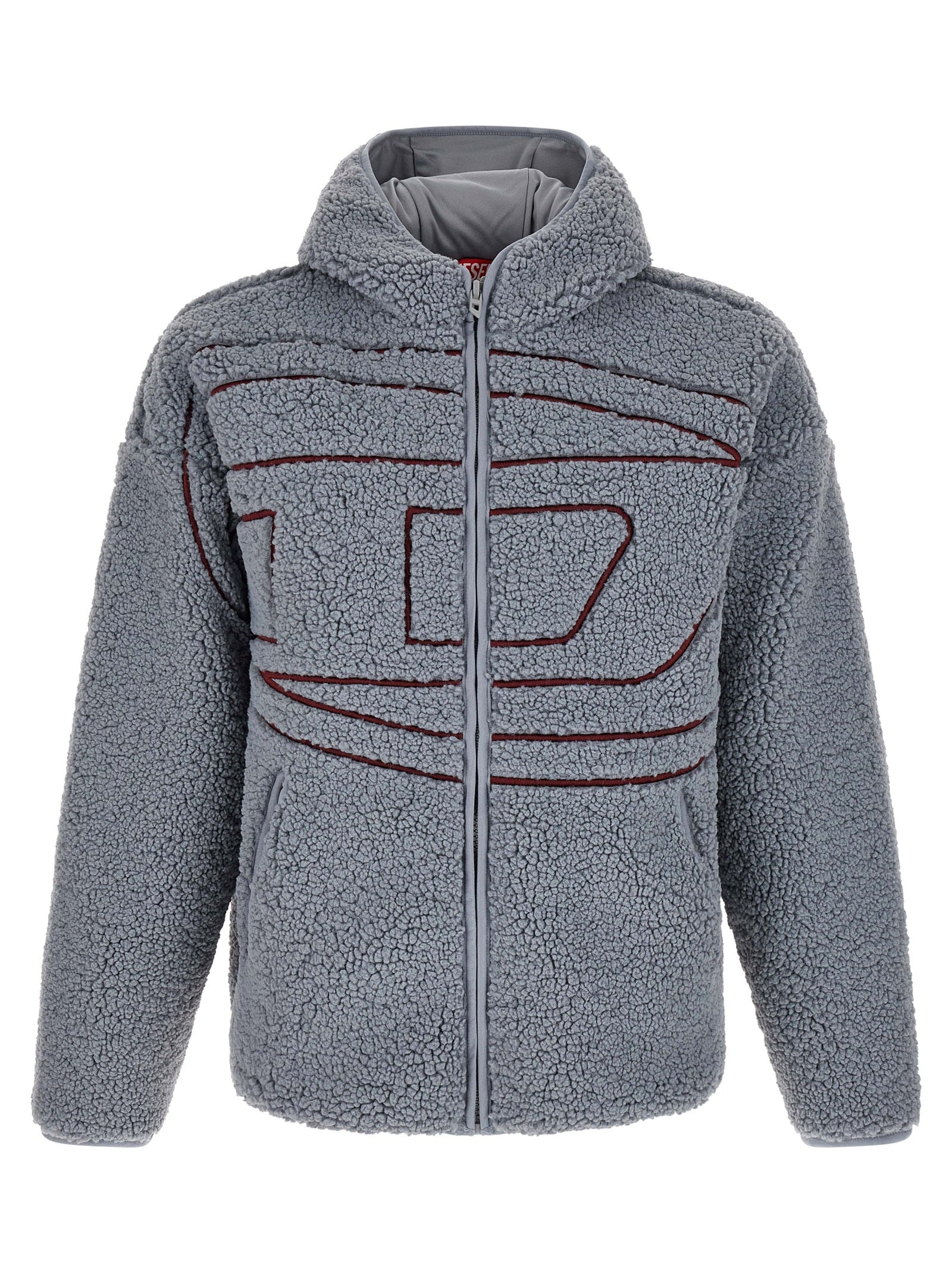 Diesel Gray Polyester Men's Sweatshirt