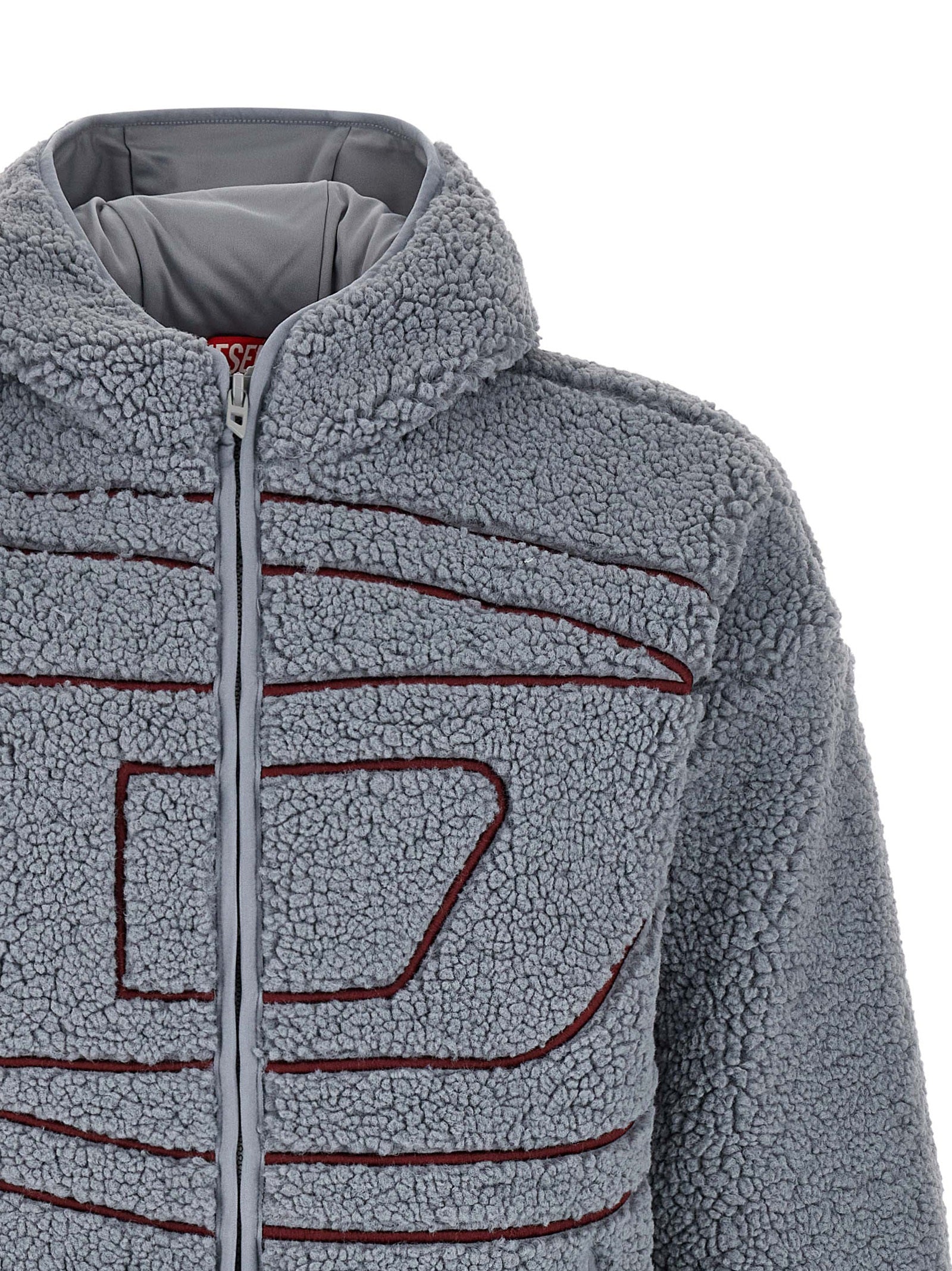 Diesel Gray Polyester Men's Sweatshirt