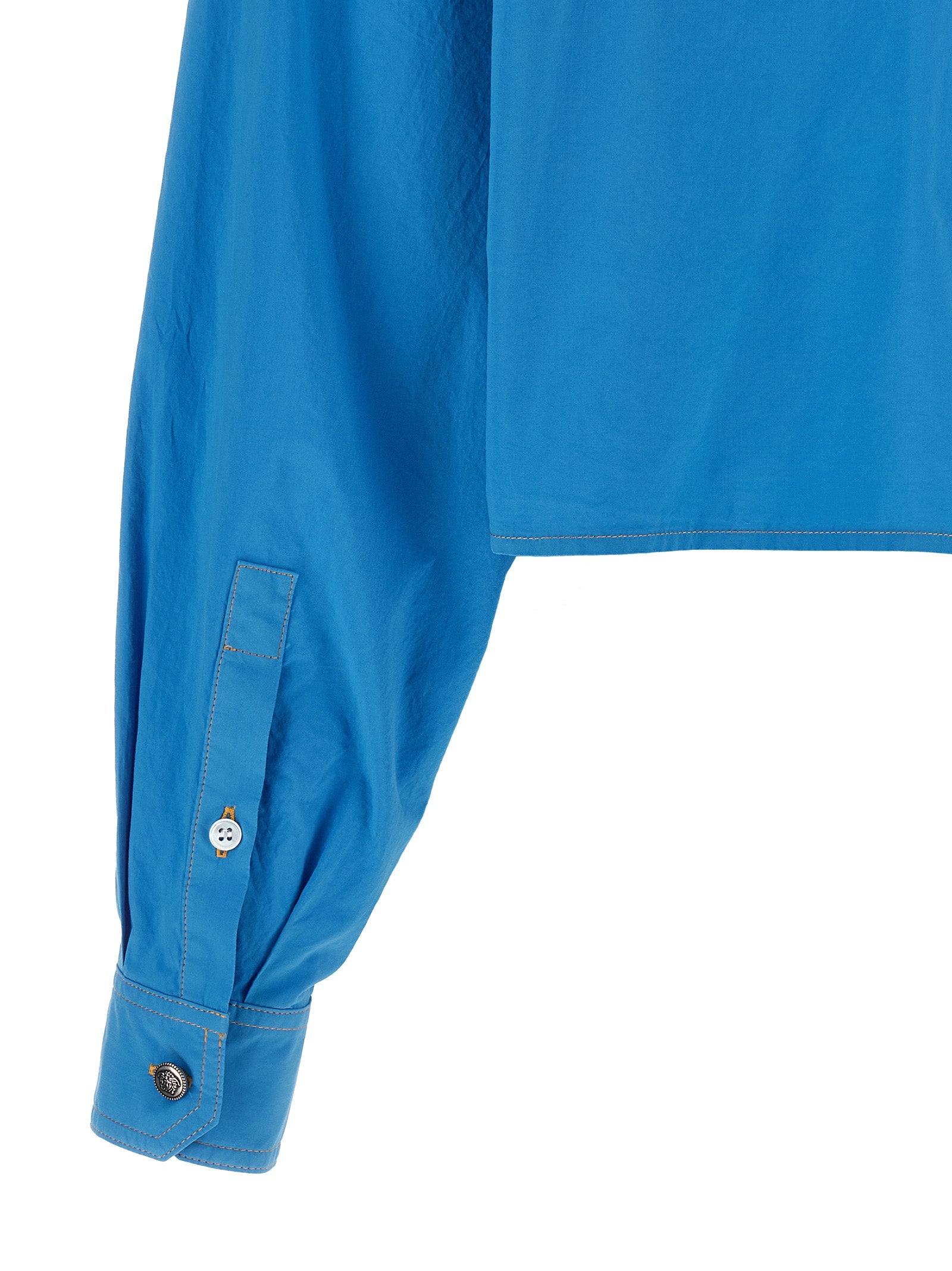 Versace Blue Cotton Women's Blouse