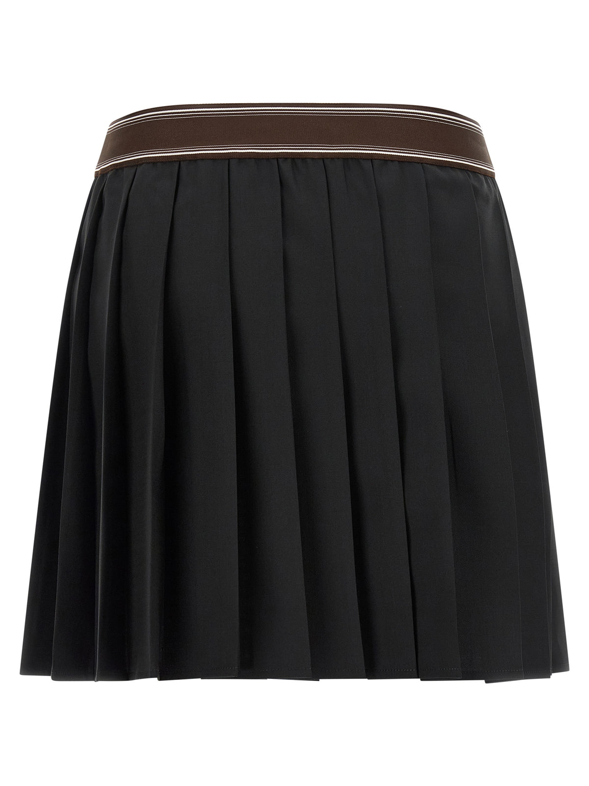 Versace Black Wool Long Women's Skirt