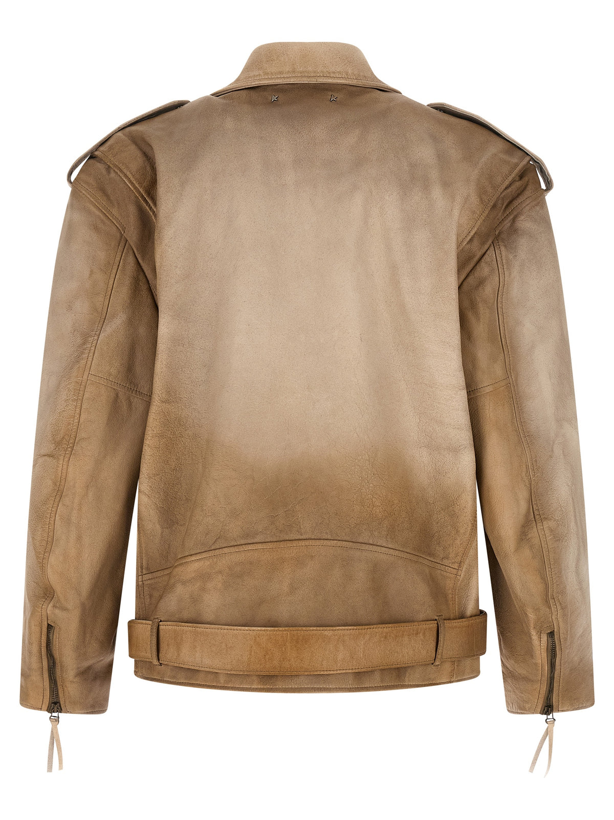 Golden Goose Beige Buffalo Leather Leather Men's Jacket