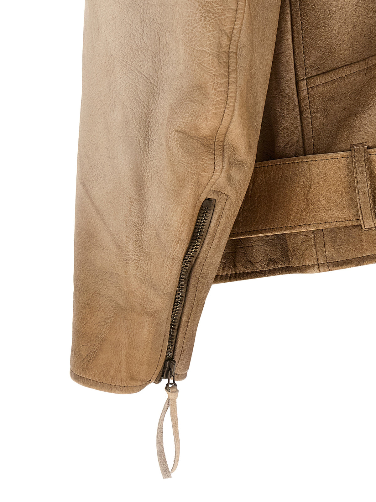 Golden Goose Beige Buffalo Leather Leather Men's Jacket