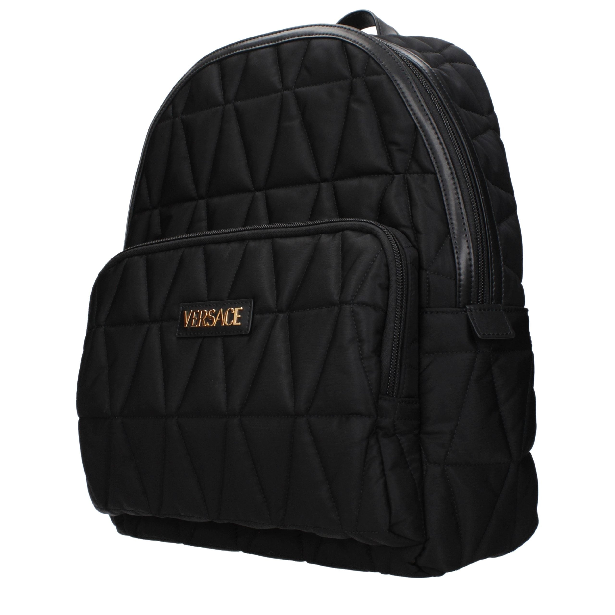 Versace Black Fabric Men's Backpack