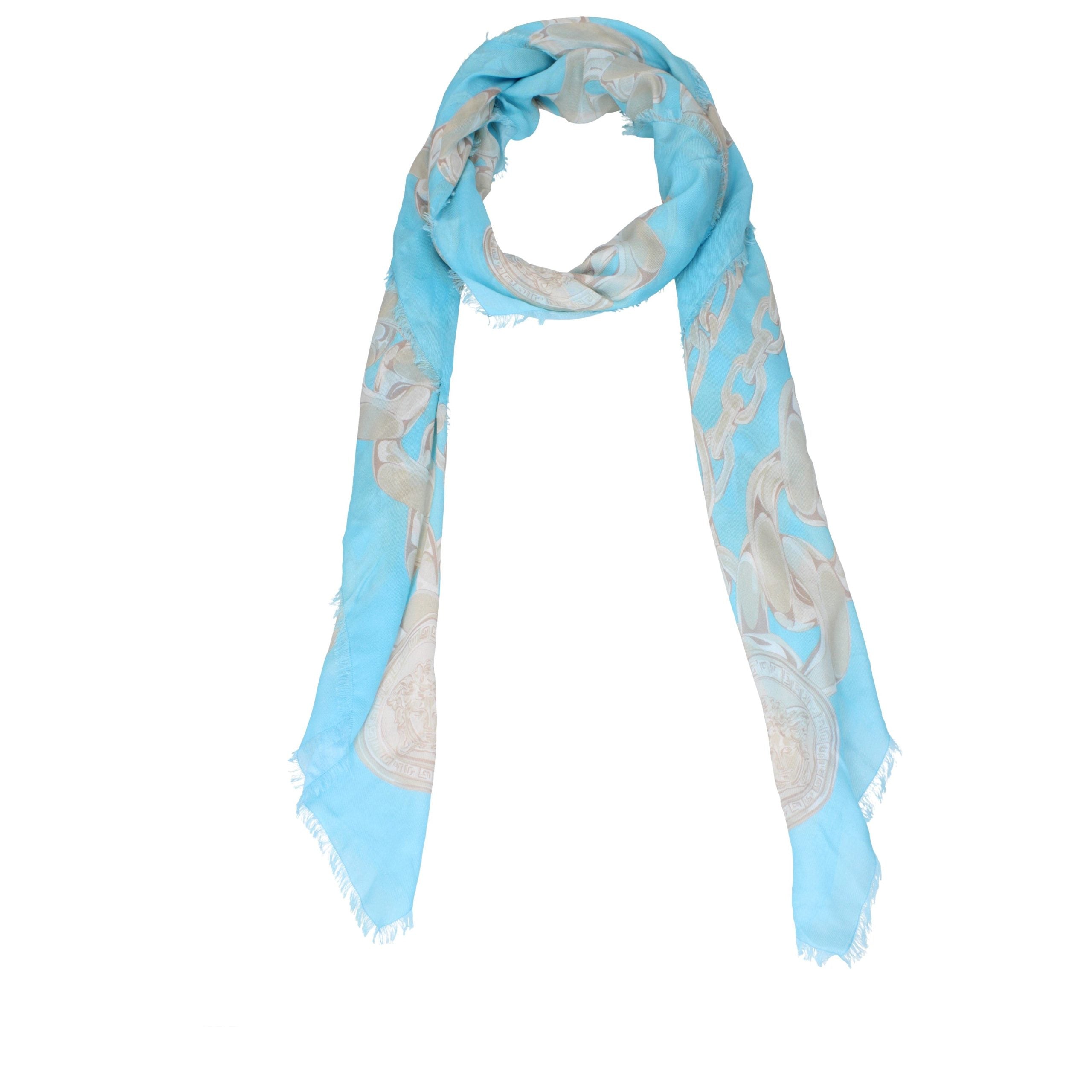 Versace Light Blue Modal Women's Foulard