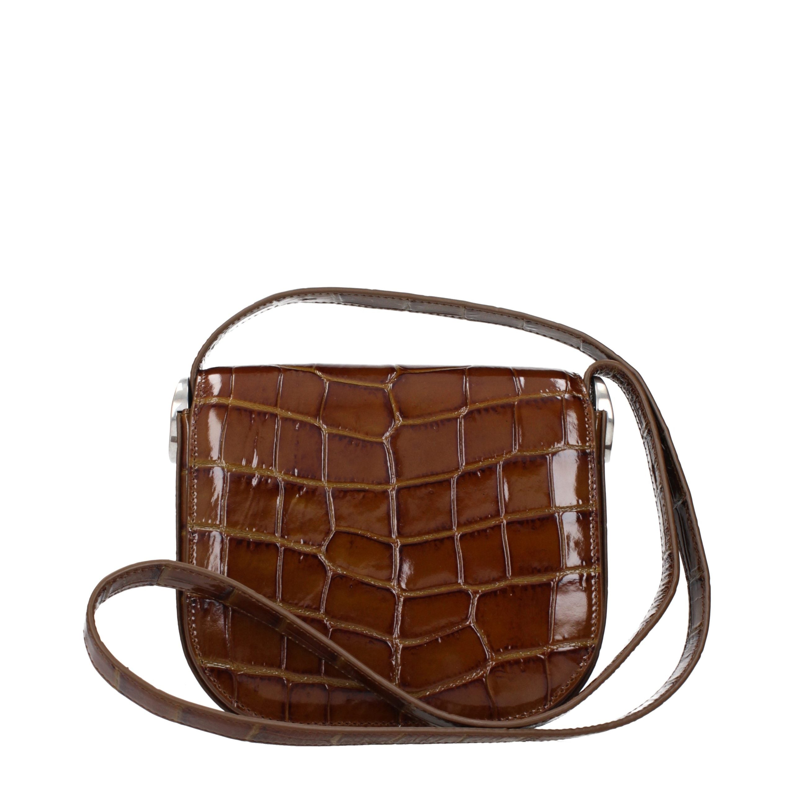 Jil Sander Brown Leather Crossbody Women's Bag