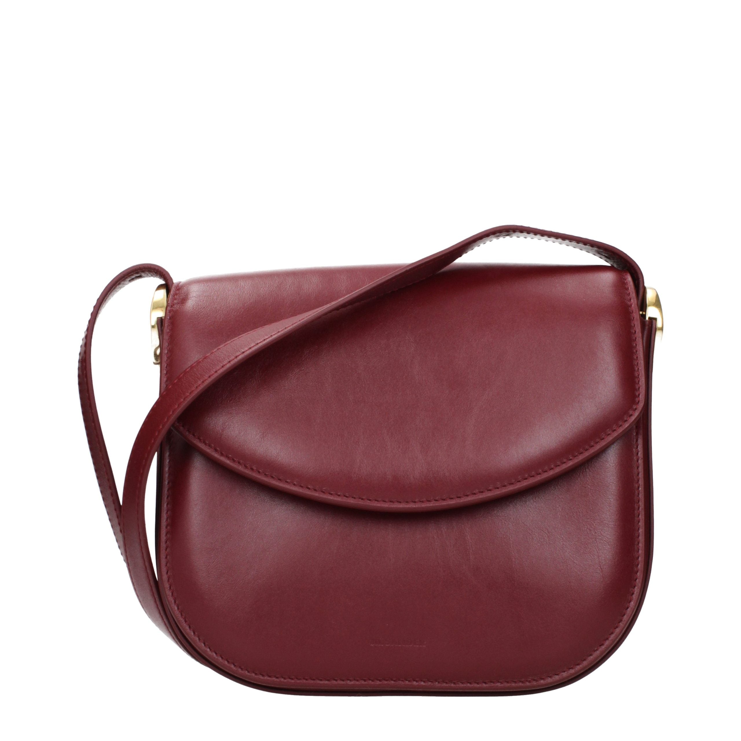Jil Sander Red Leather Crossbody Women's Bag