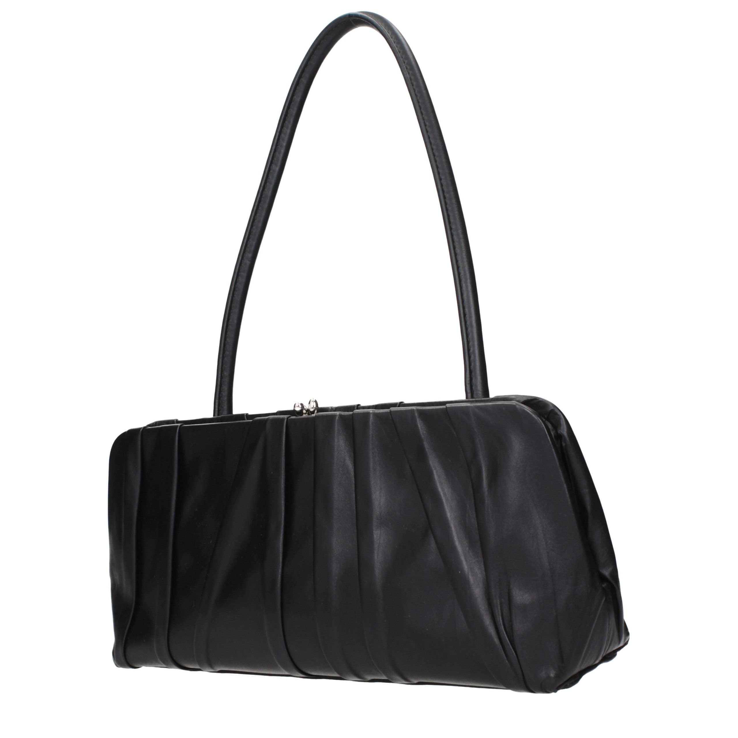 Jil Sander Black Leather Shoulder Women's Bag