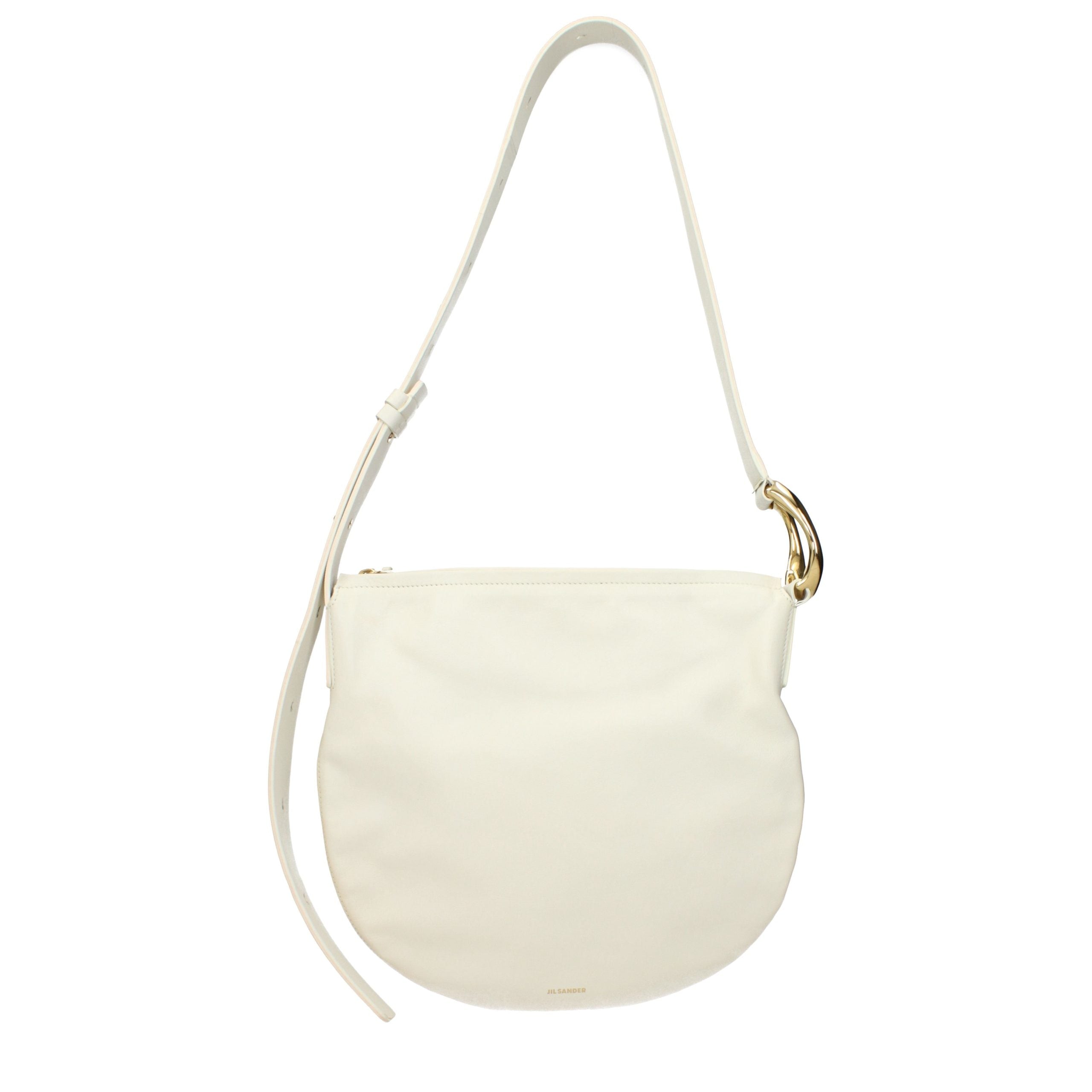 Jil Sander Beige Leather Crossbody Women's Bag