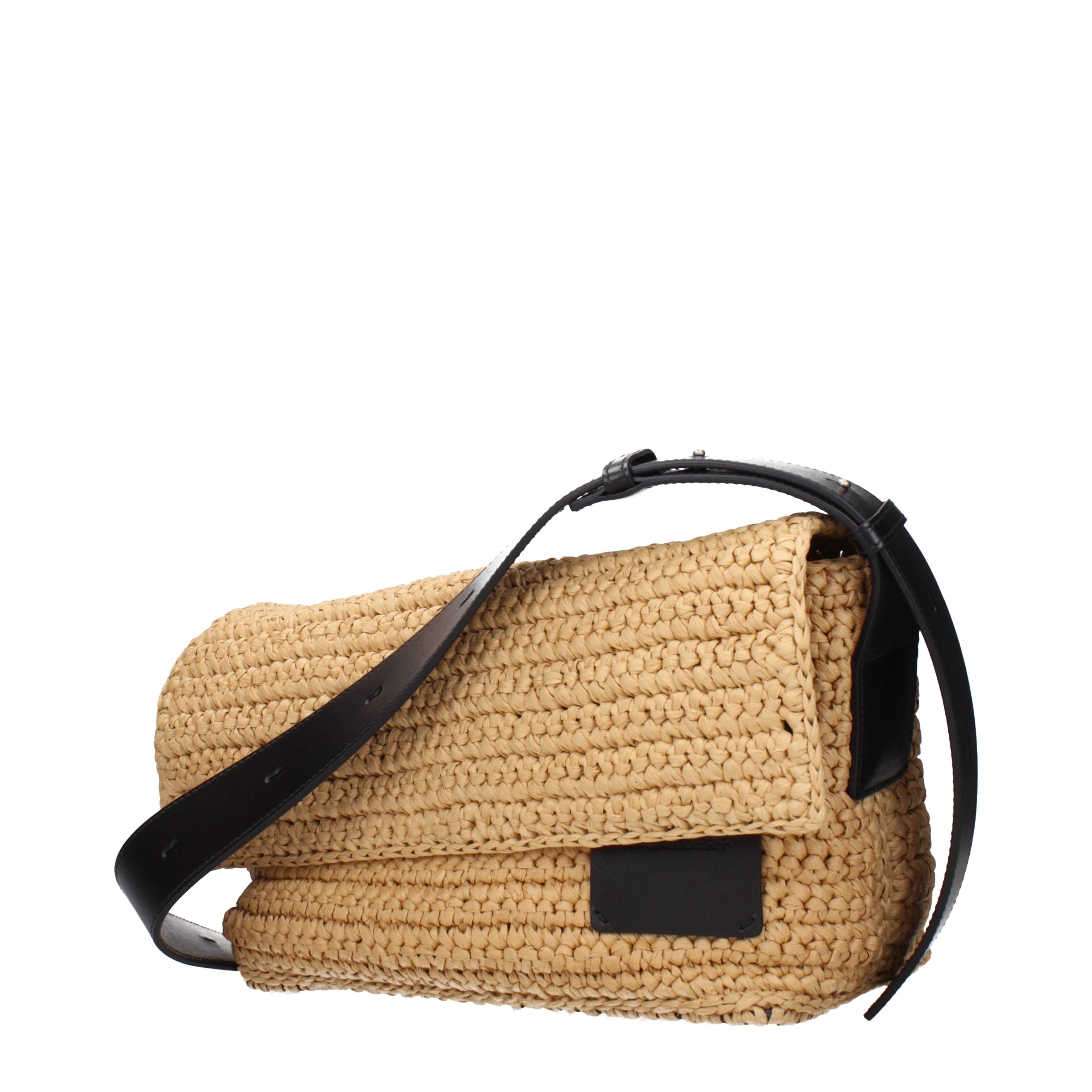 Jil Sander Beige Raffia Crossbody Women's Bag