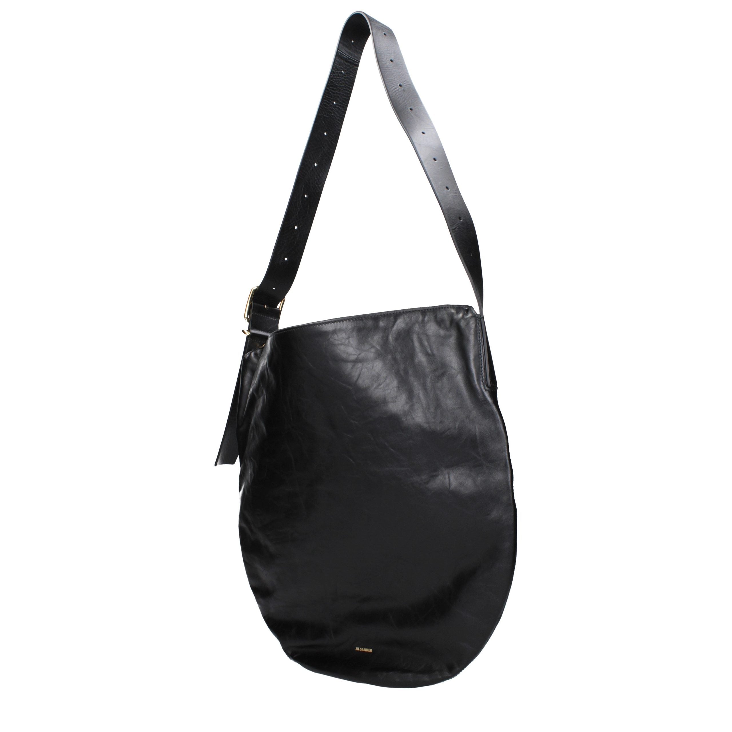 Jil Sander Black Leather Crossbody Women's Bag
