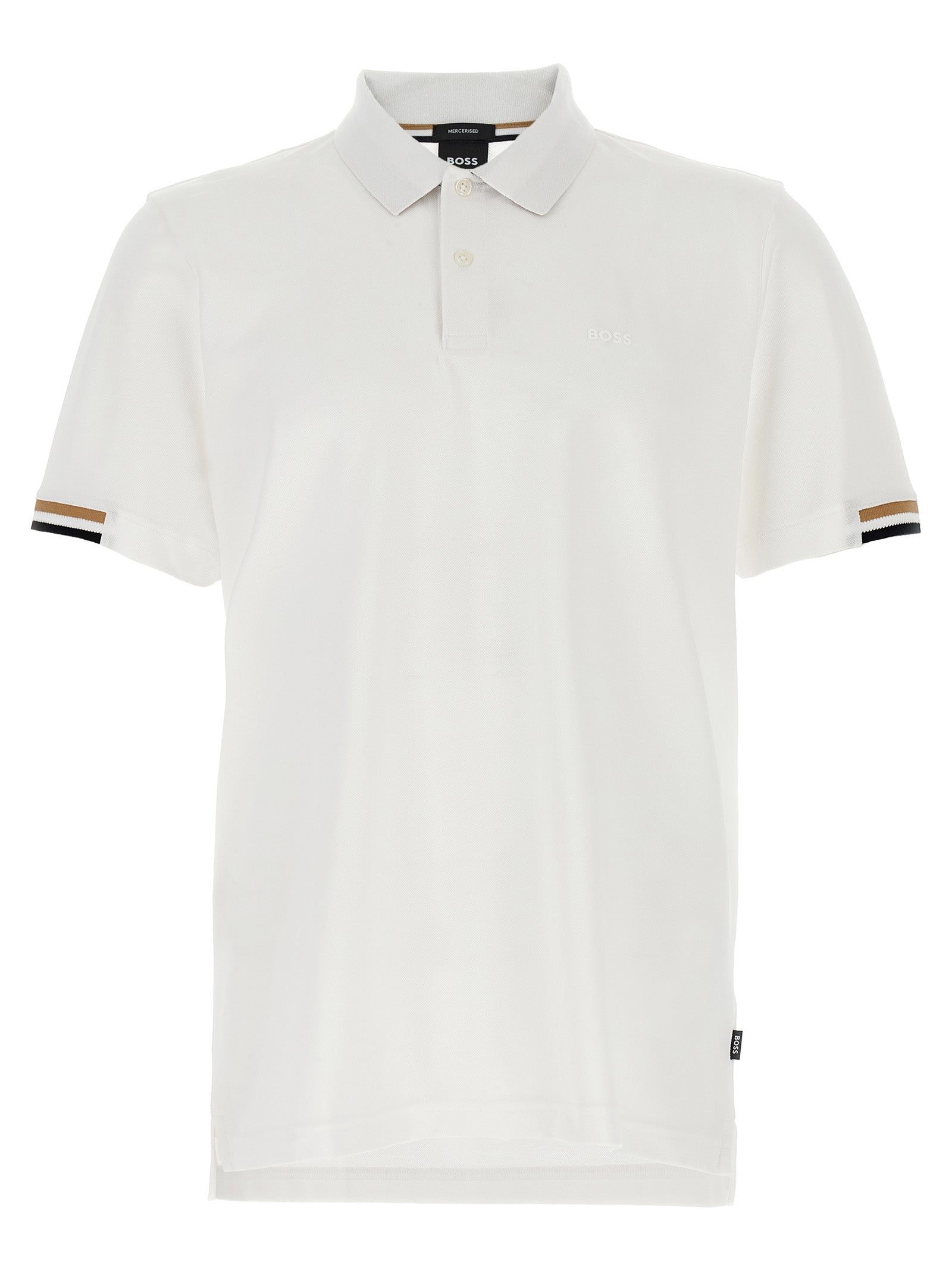 Hugo Boss White Cotton Polo Men's Shirt