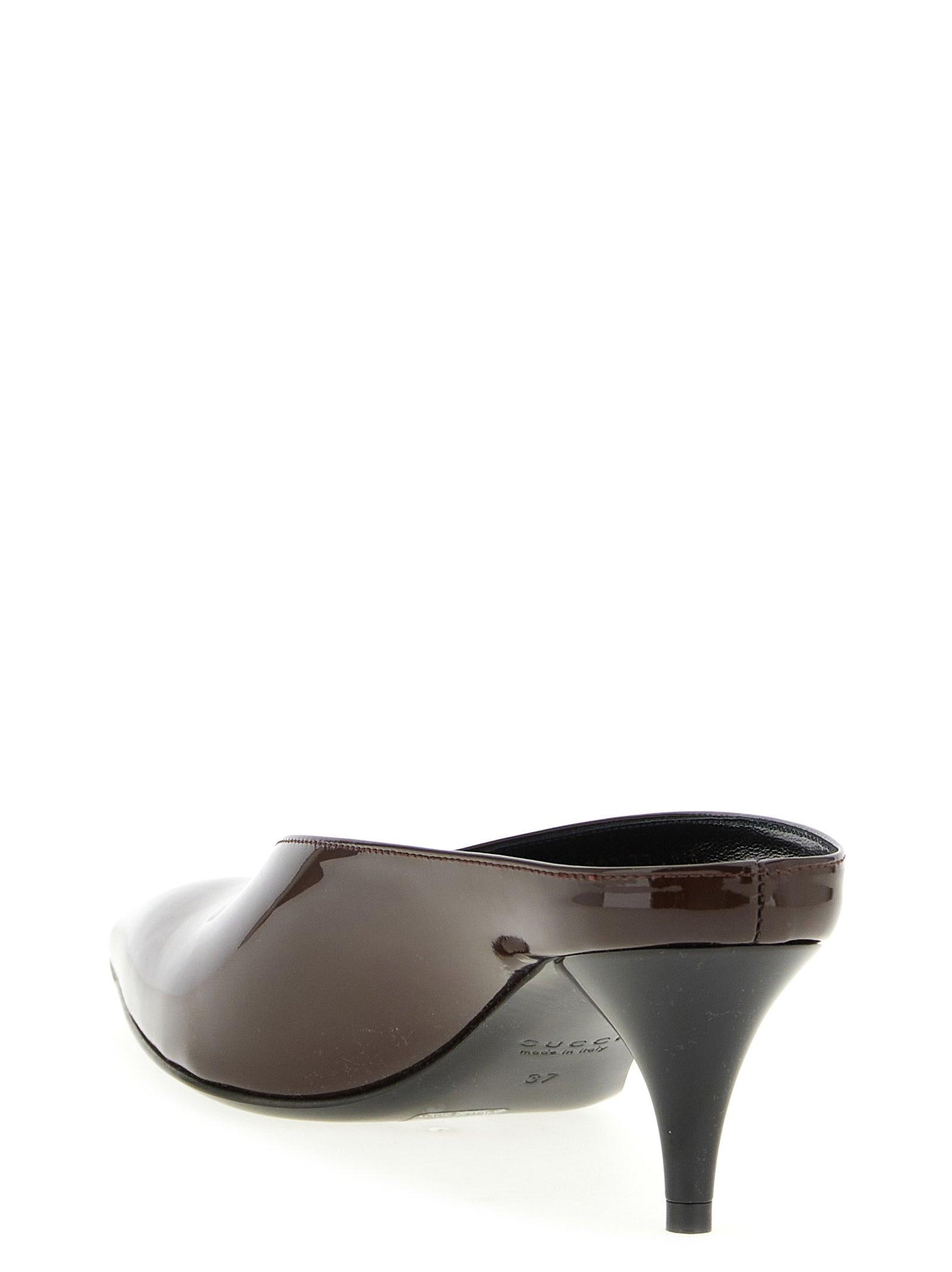 Gucci Bordeaux Calfskin Mid Heel Women's Pumps