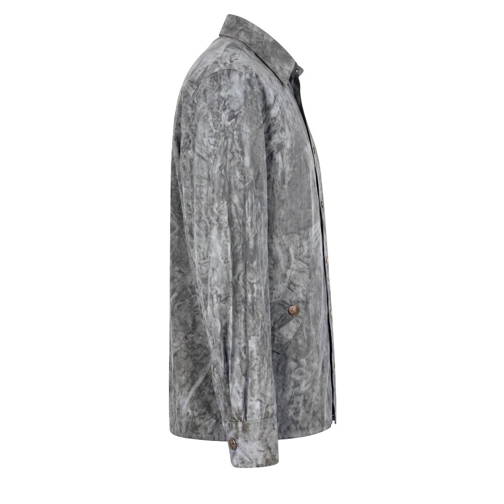 Mr&Mrs Italy Grey Viscose Men Men's Shirt