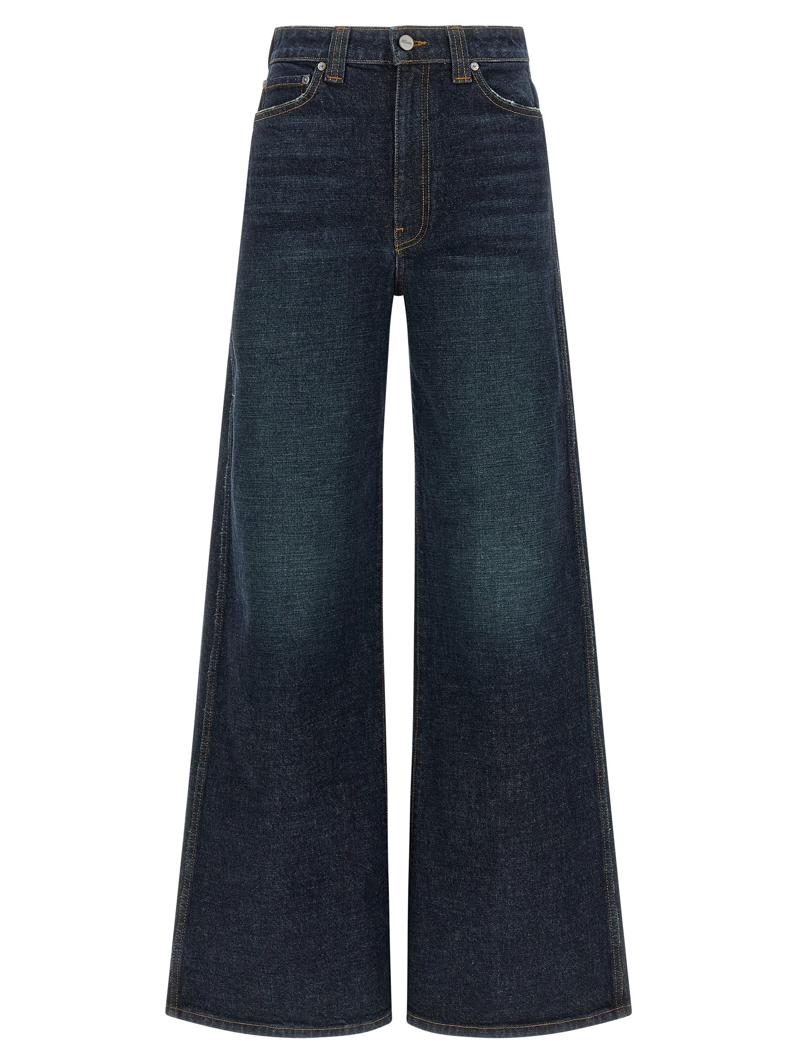 Khaite Blue Cotton Flared Women's Jeans
