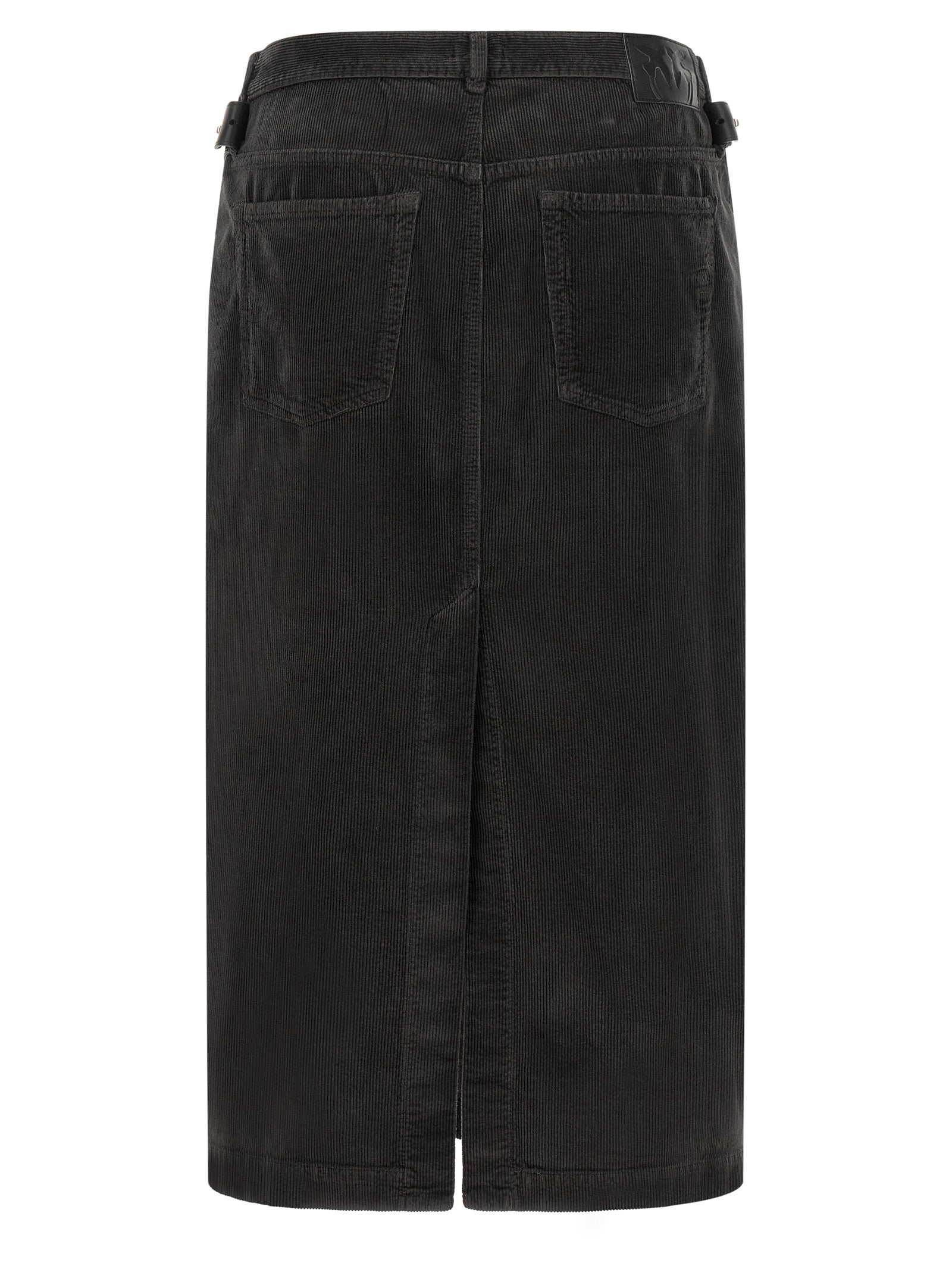 PINKO Black Cotton Midi Women's Skirt