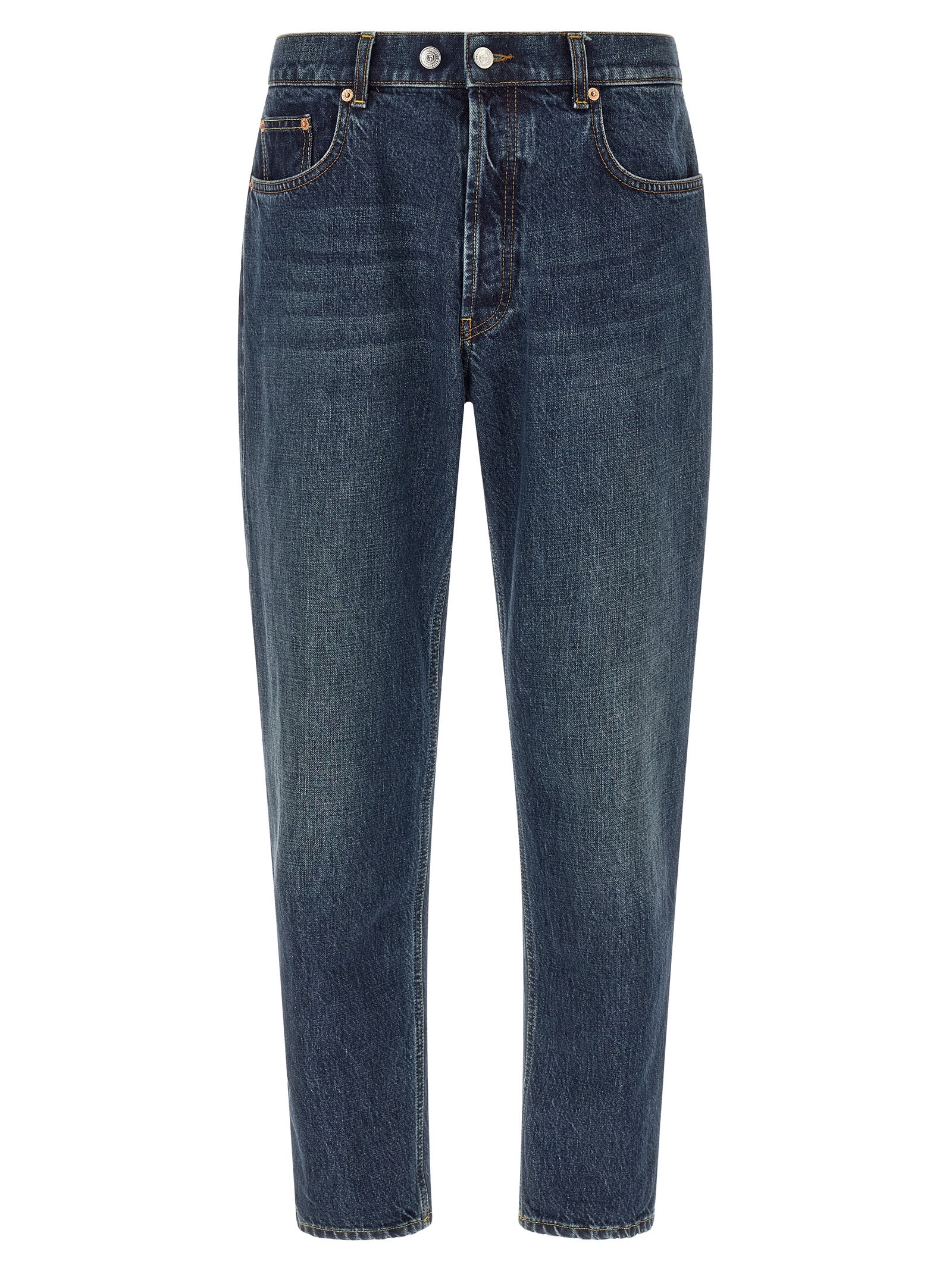 Department 5 Blue Cotton Tapered Men's Jeans
