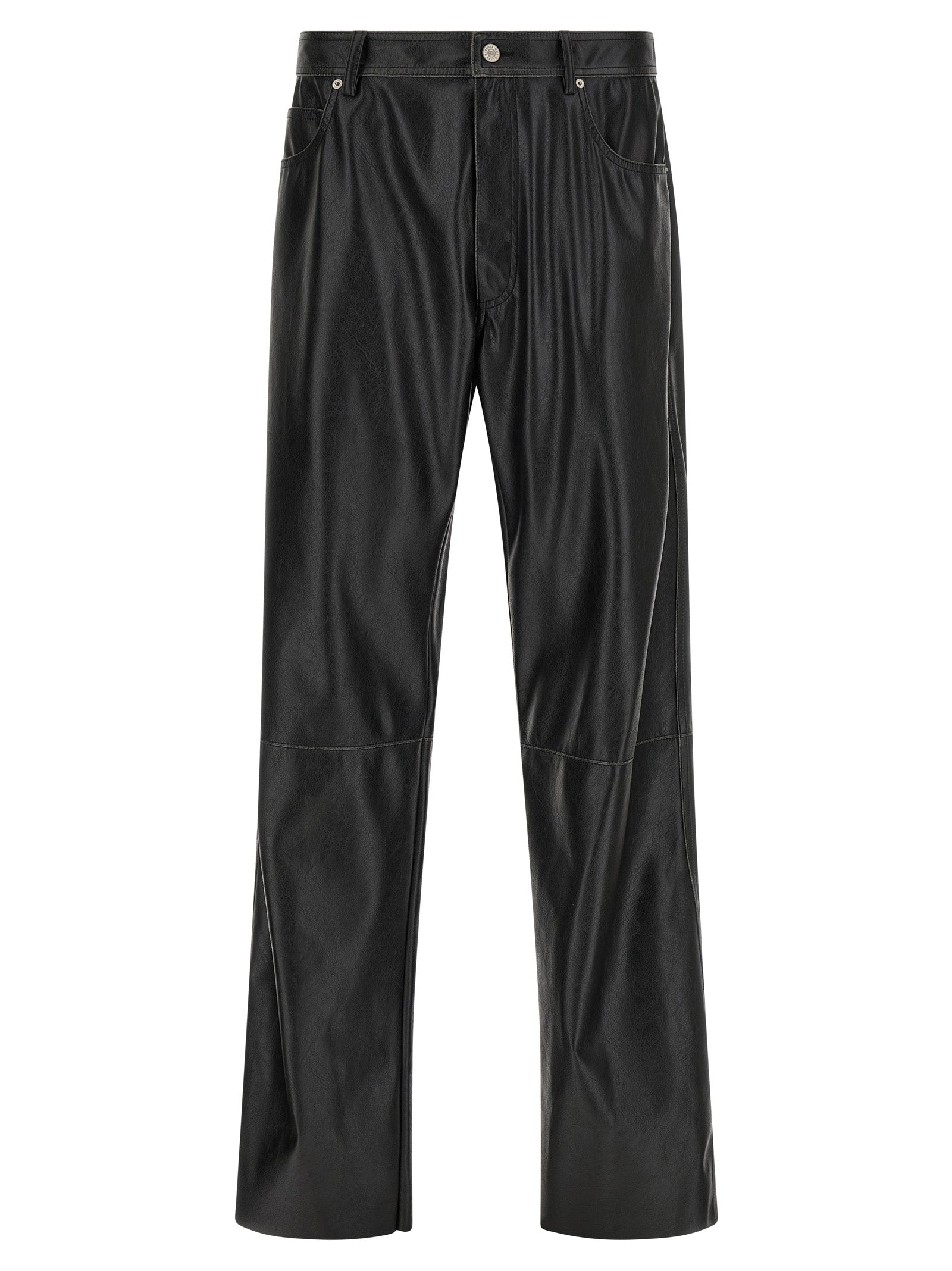 MM6 Maison Margiela Black Polyester Casual Men's Pants
