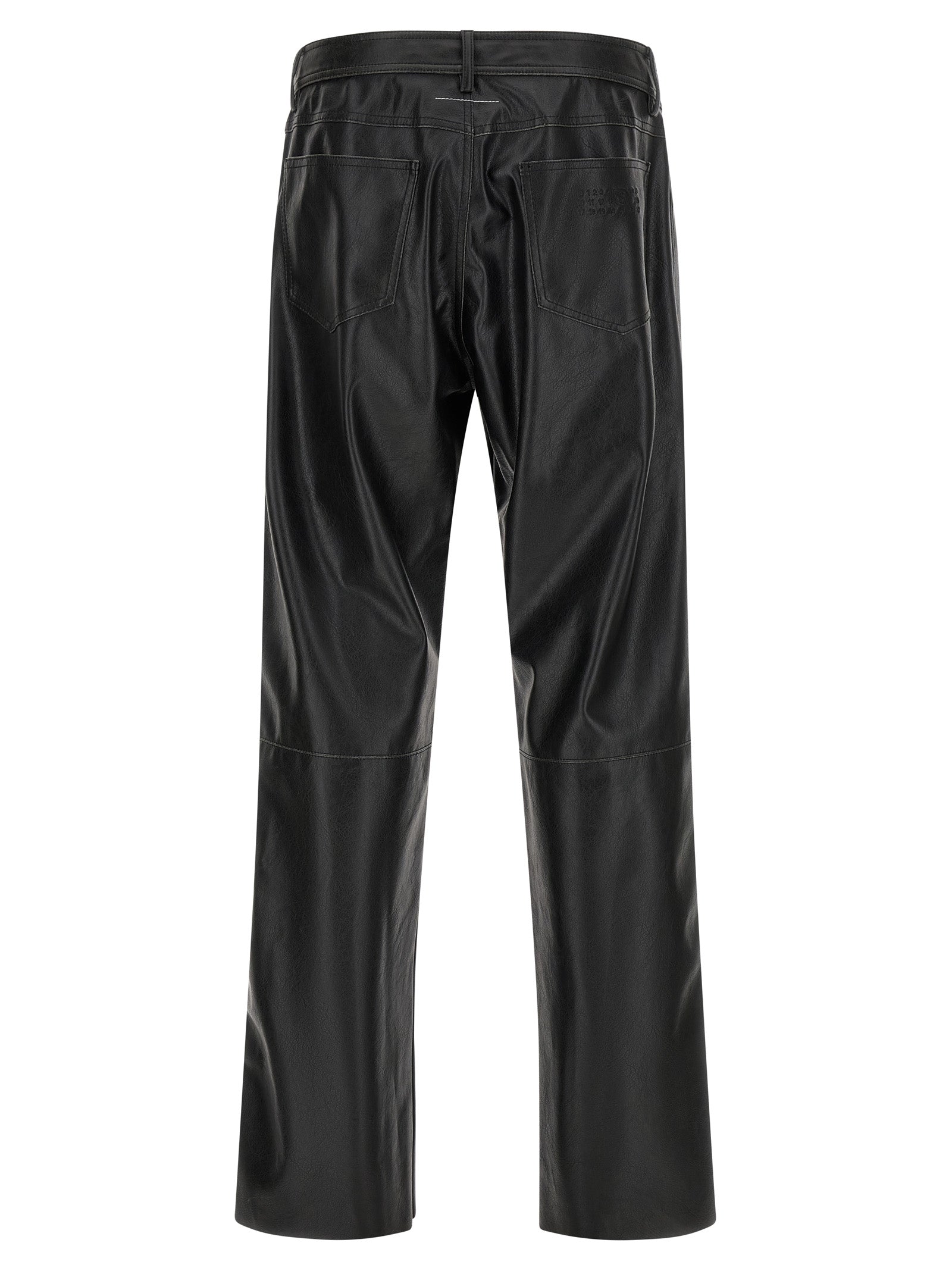 MM6 Maison Margiela Black Polyester Casual Men's Pants