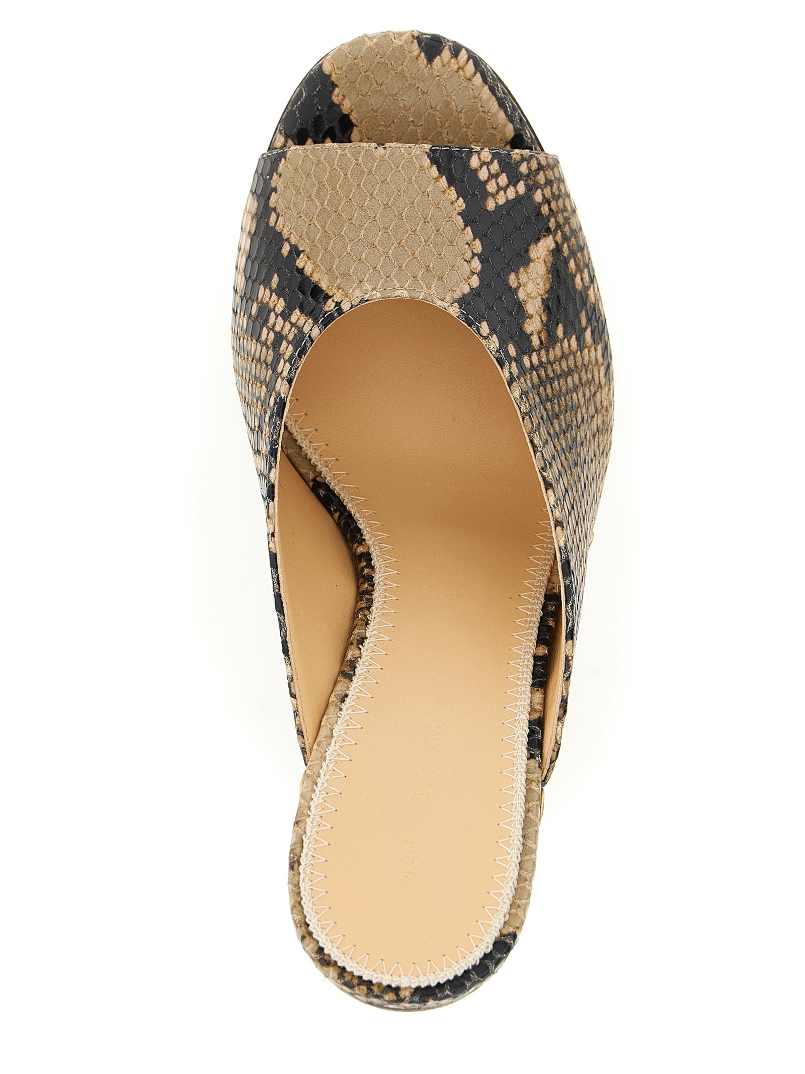 Magda Butrym Brown Calfskin Wedge Women's Sandals