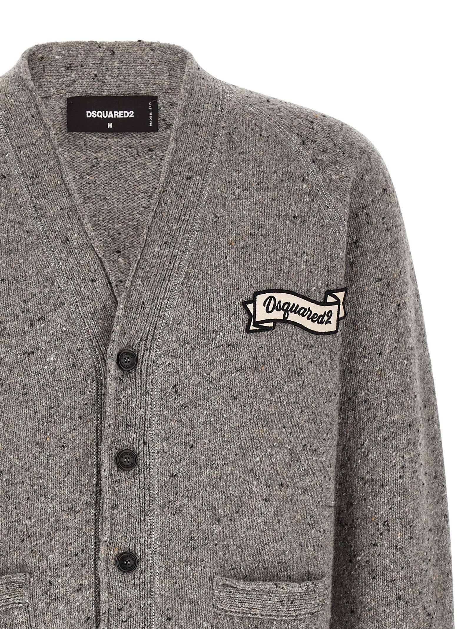 Dsquared² Gray Wool Men's Cardigan