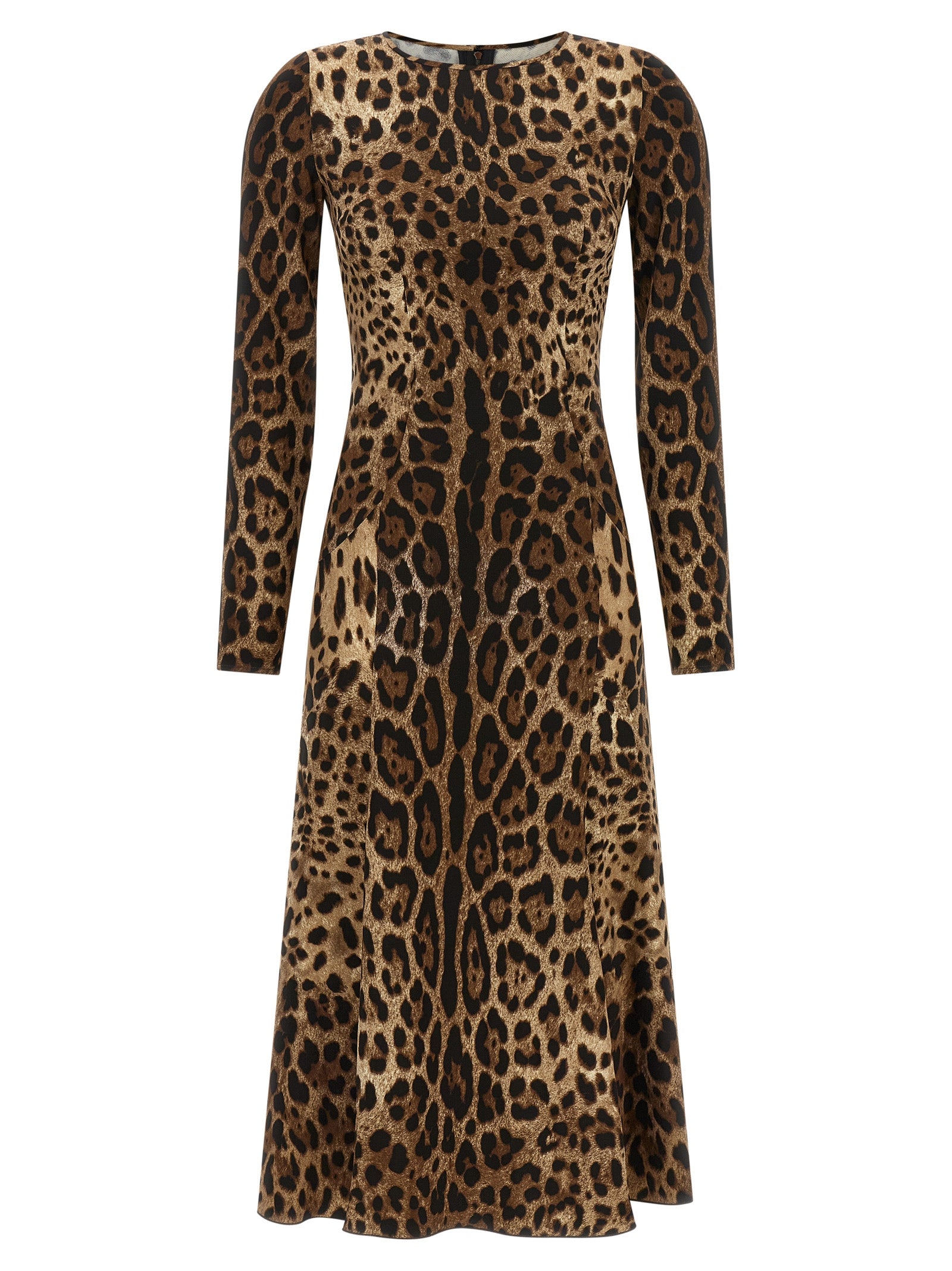 Dolce & Gabbana Brown Viscose Midi Women's Dress