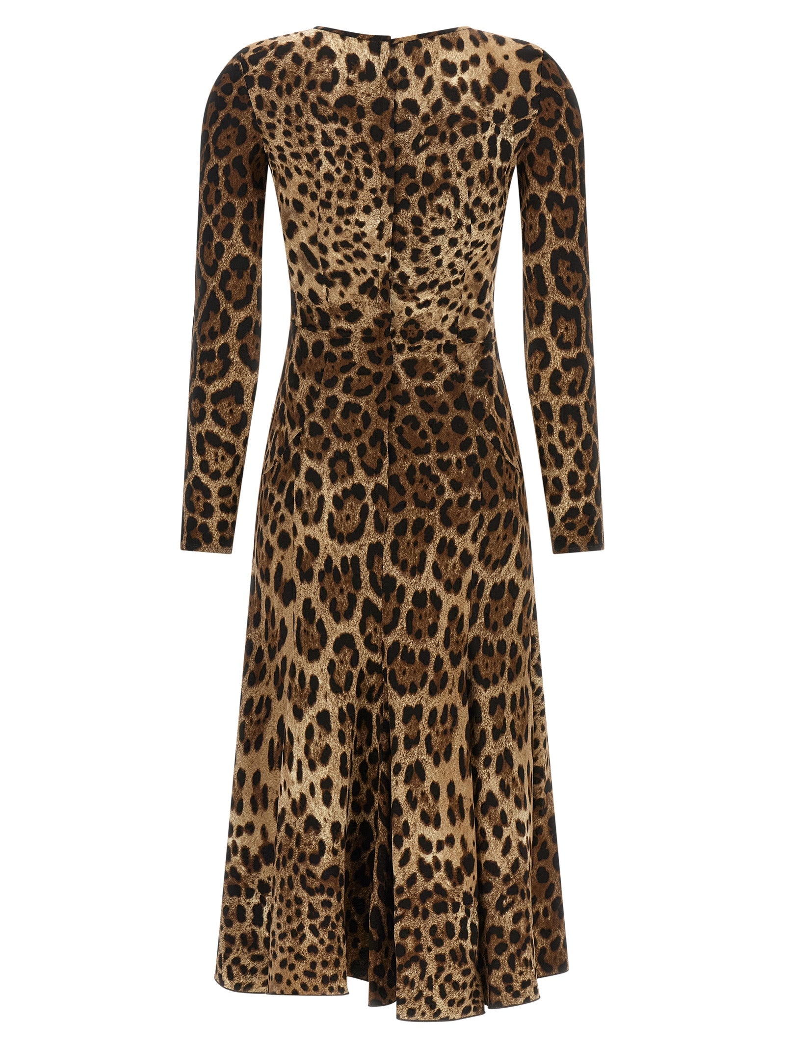 Dolce & Gabbana Brown Viscose Midi Women's Dress