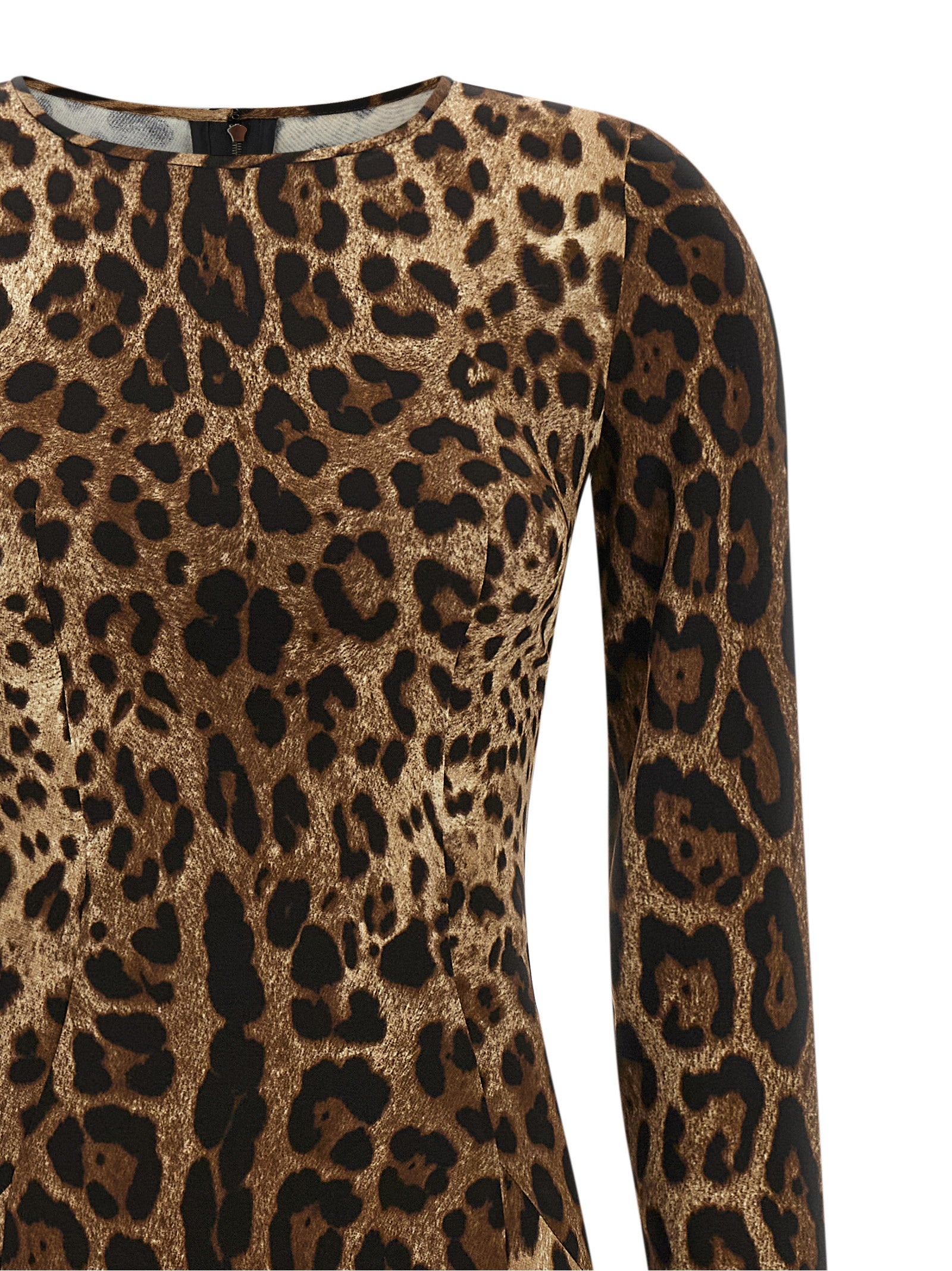 Dolce & Gabbana Brown Viscose Midi Women's Dress