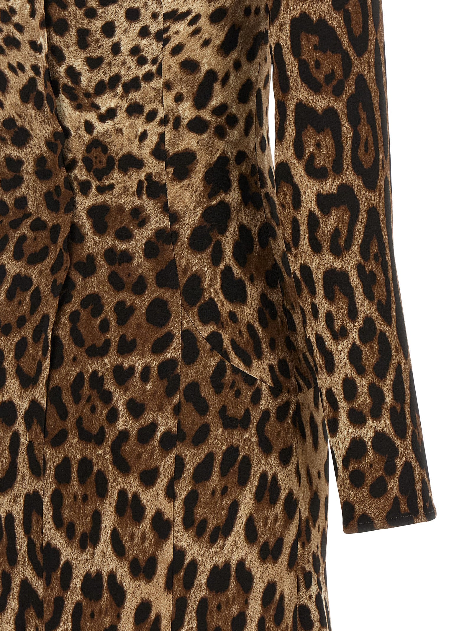 Dolce & Gabbana Brown Viscose Midi Women's Dress