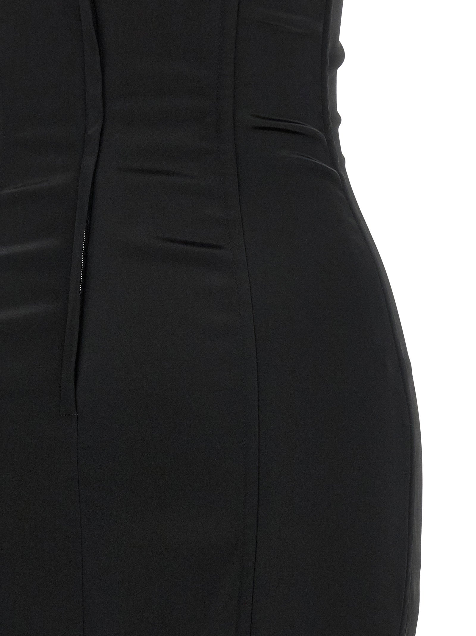 Dolce & Gabbana Black Acetate Midi Women's Dress