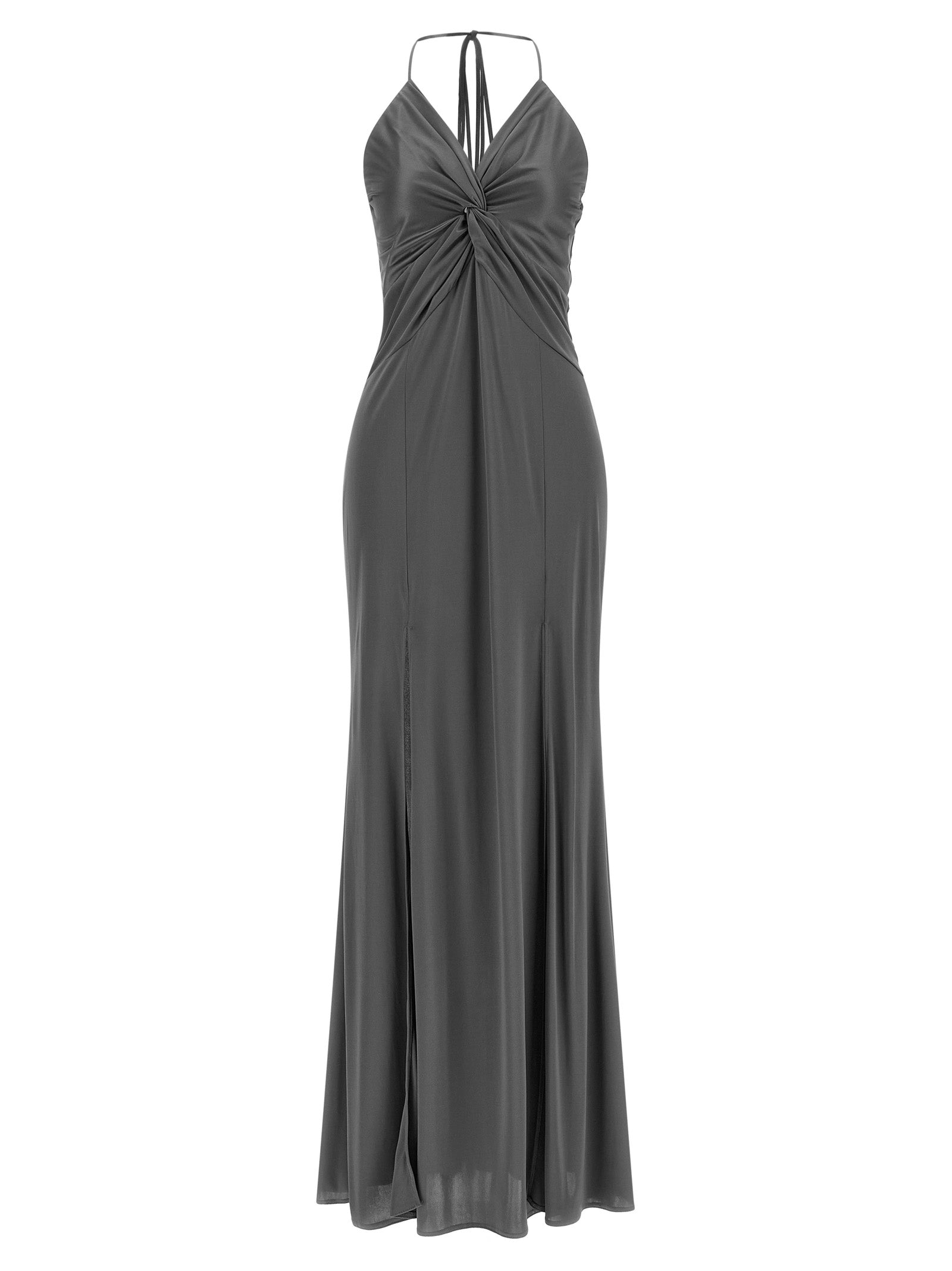 PINKO Gray Acetate Long Women's Dress