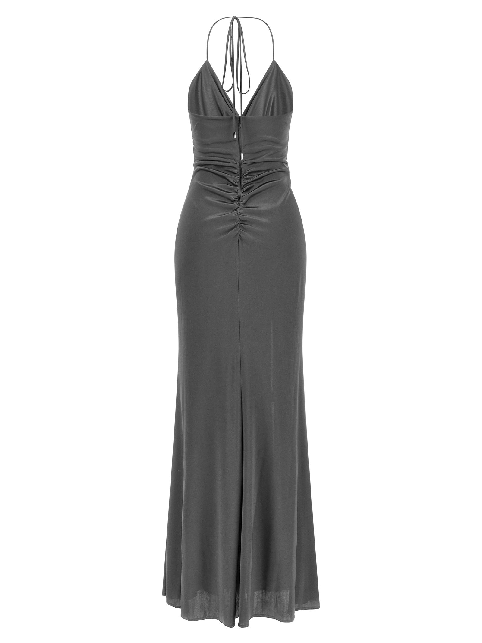 PINKO Gray Acetate Long Women's Dress