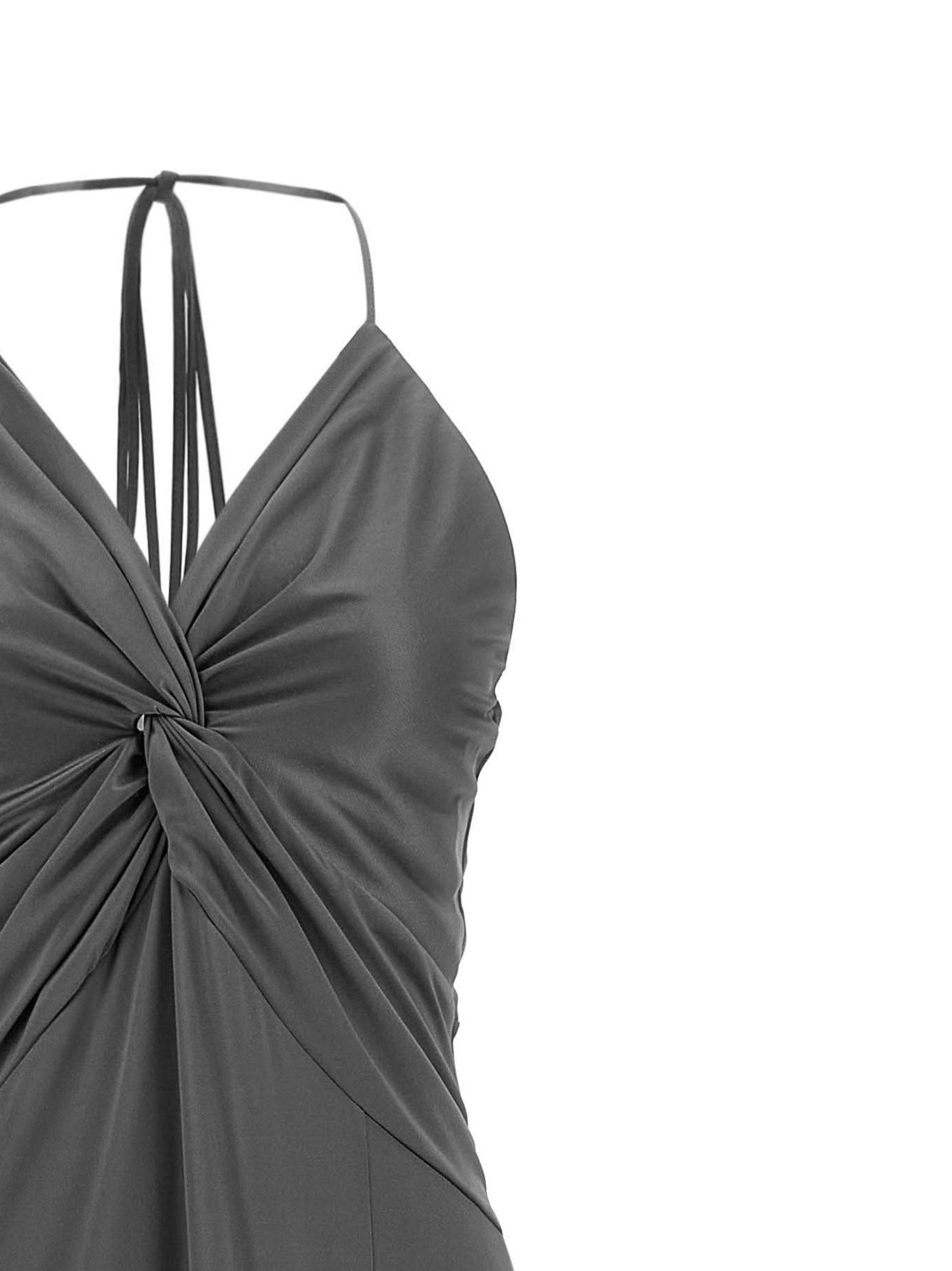 PINKO Gray Acetate Long Women's Dress
