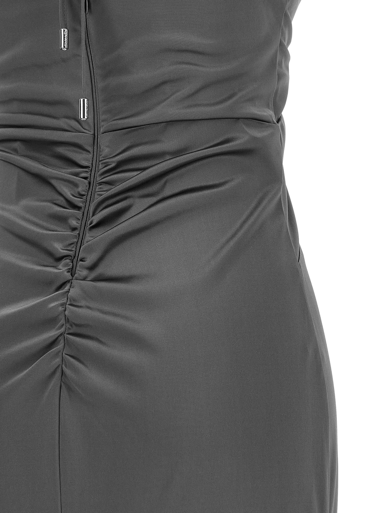 PINKO Gray Acetate Long Women's Dress