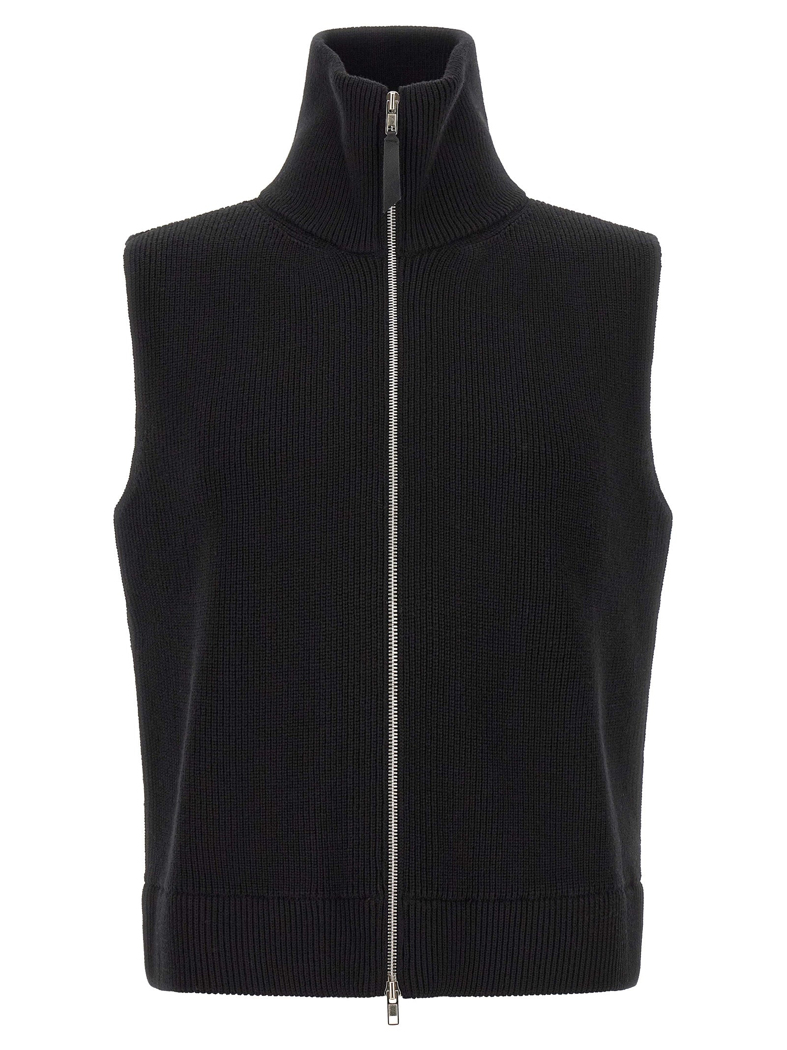 Maison Margiela Black Wool Sleeveles Men's Sweater
