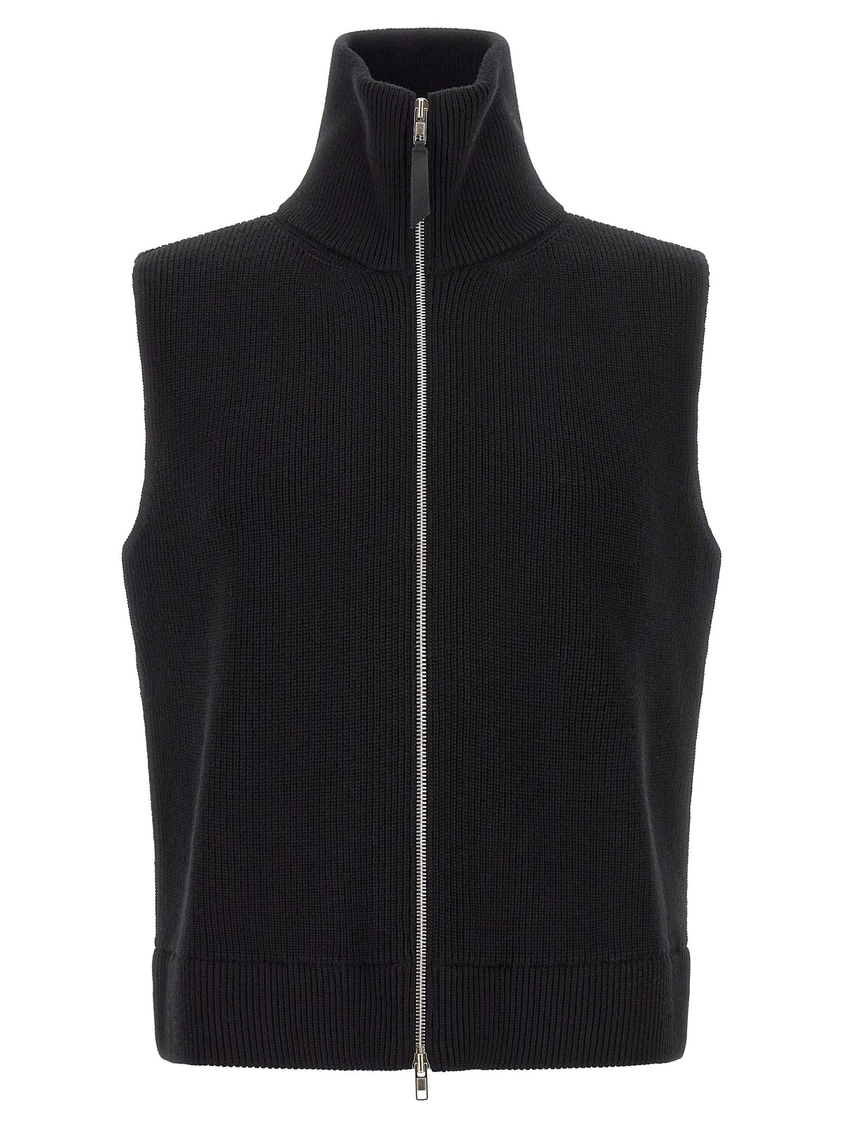 Maison Margiela Black Wool Sleeveles Men's Sweater