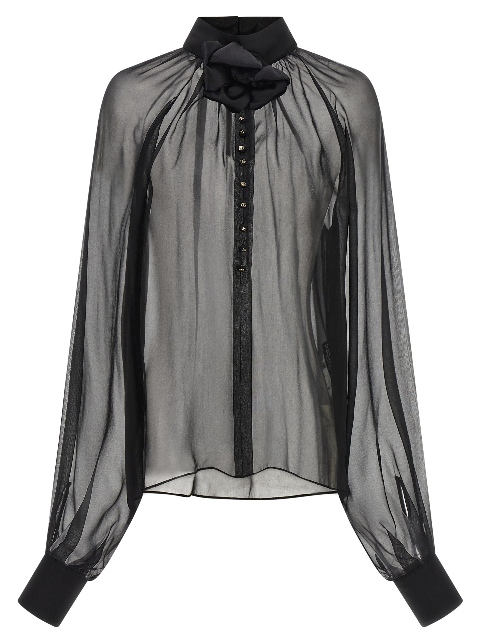 Dolce & Gabbana Black Silk Women's Blouse
