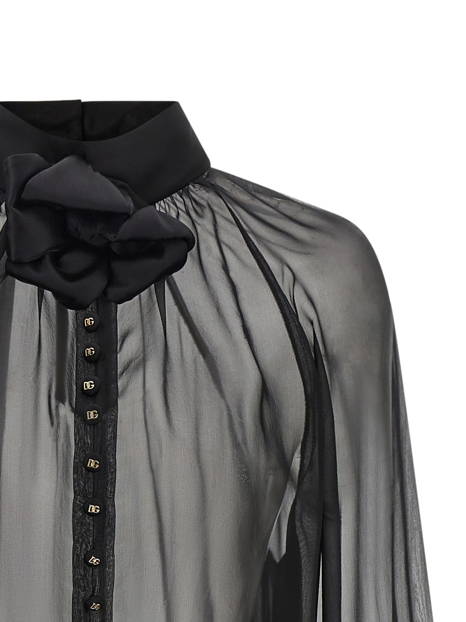 Dolce & Gabbana Black Silk Women's Blouse