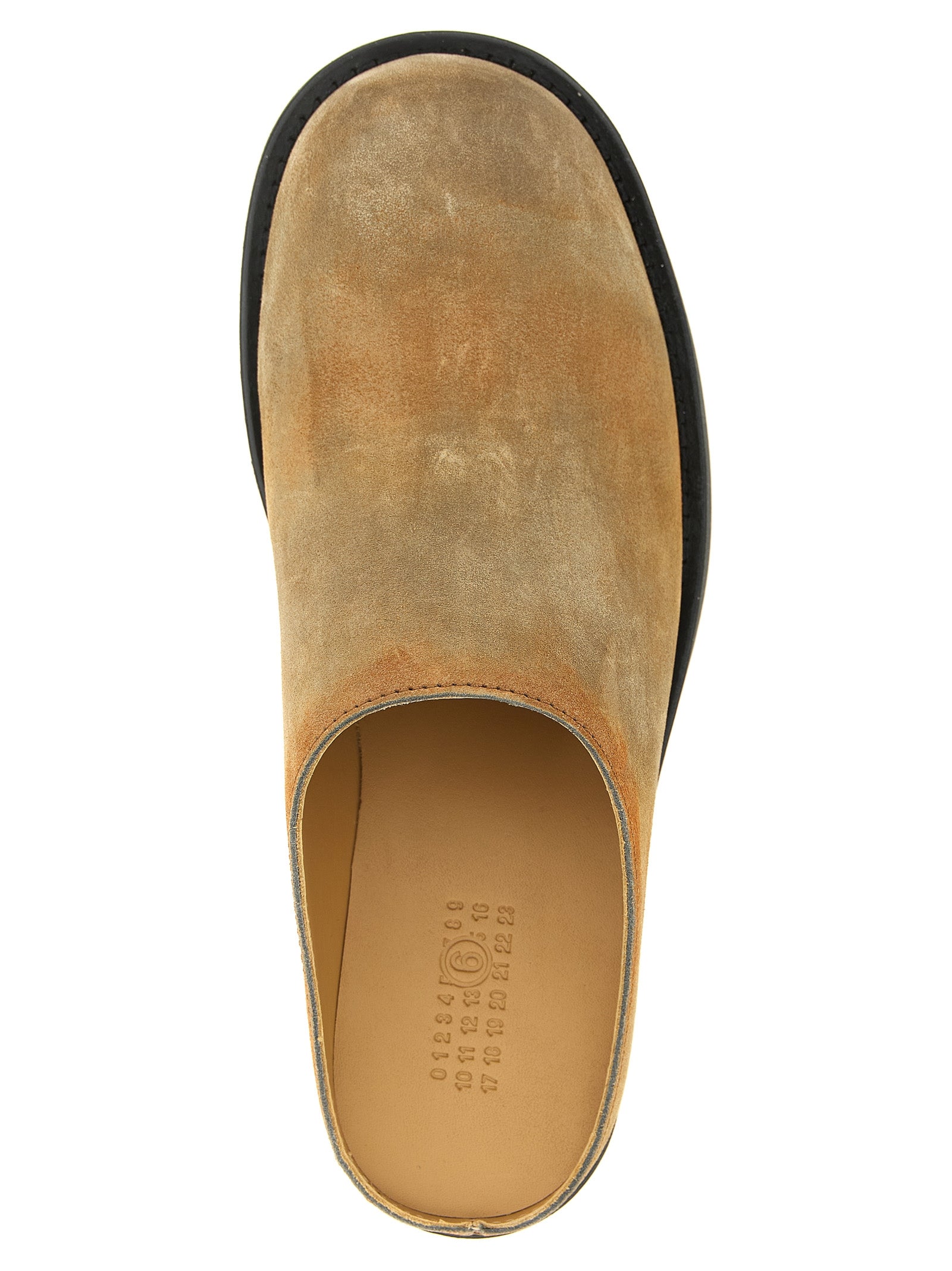 MM6 Maison Margiela Beige Cowhide Men's Mules