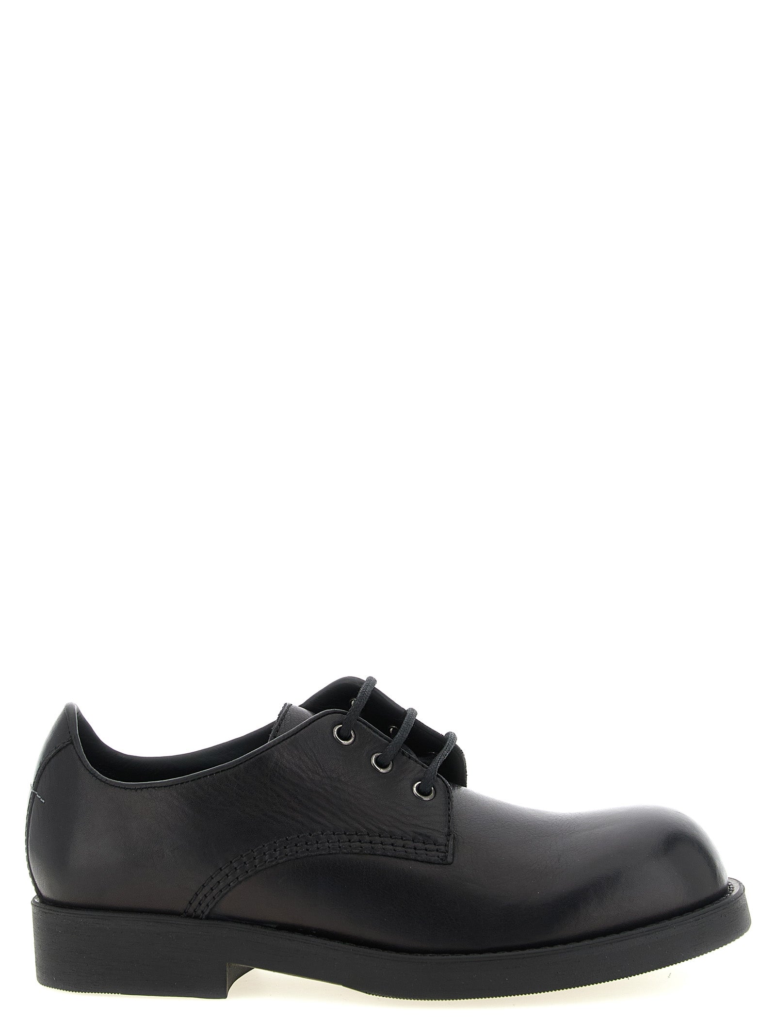 MM6 Maison Margiela Black Cowhide Oxfords And Men's Derbies