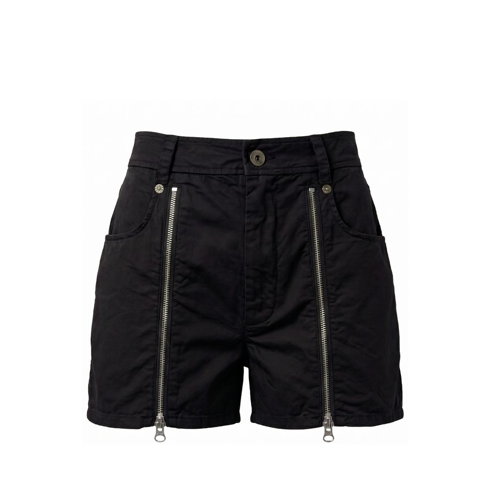 Mr&Mrs Italy Black Cotton Women Women's Shorts
